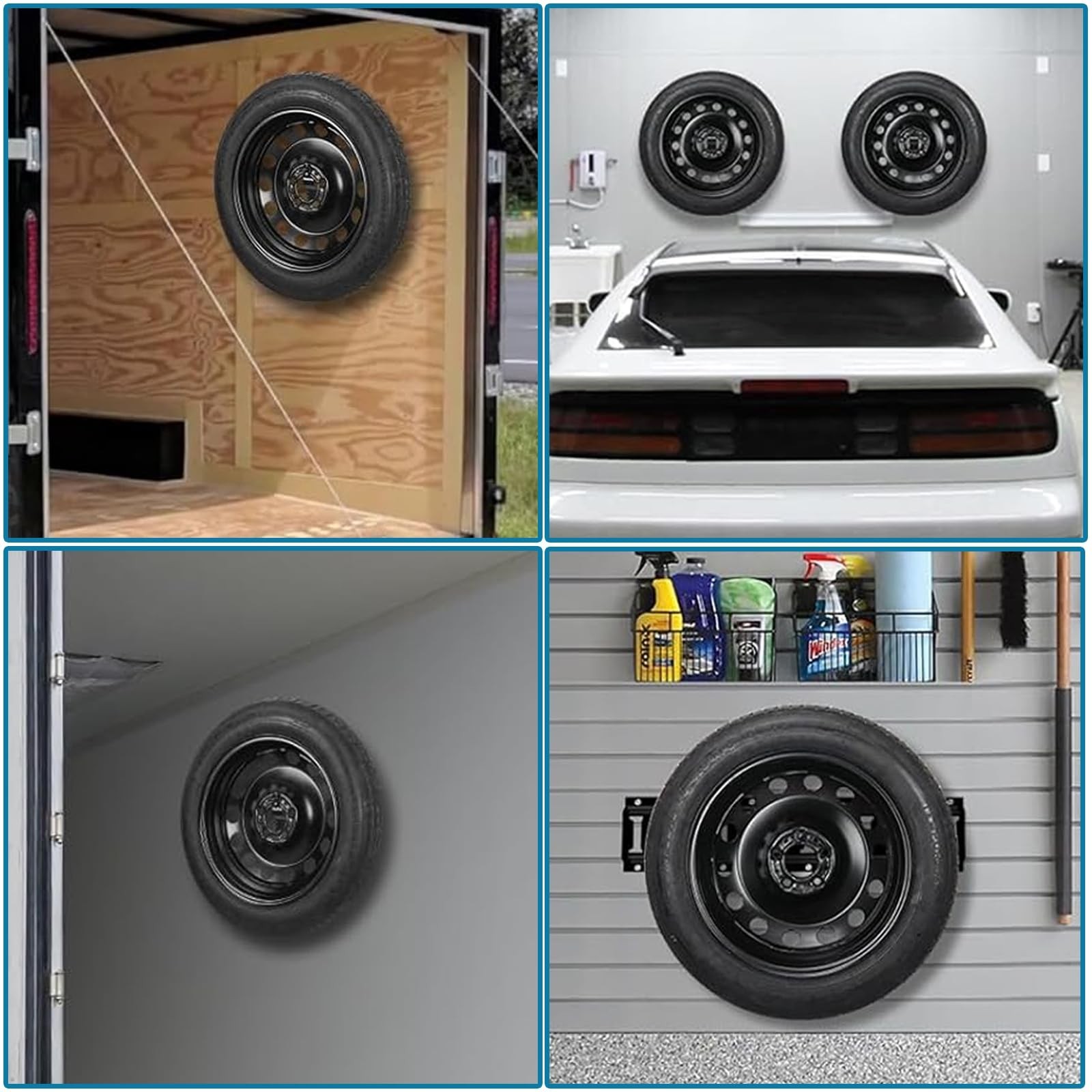 Boat Trailer Spare Tire Mount for Utility Trailer Spare Tire Holder Wall Moun…