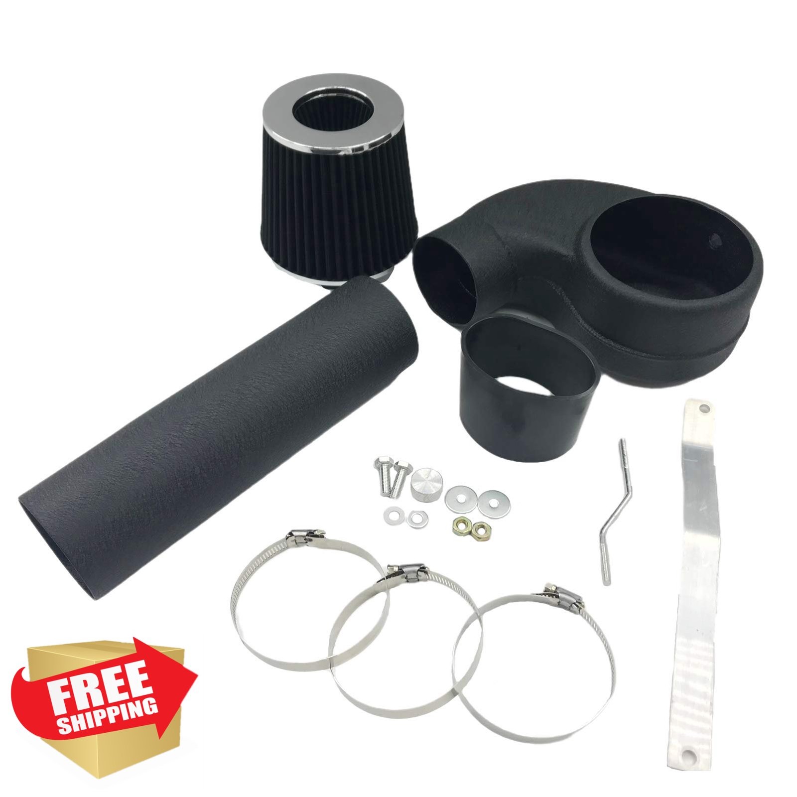 MOOSUN Black/Black Cold Air Intake Kit 88-95 Chevy GMC V6 V8