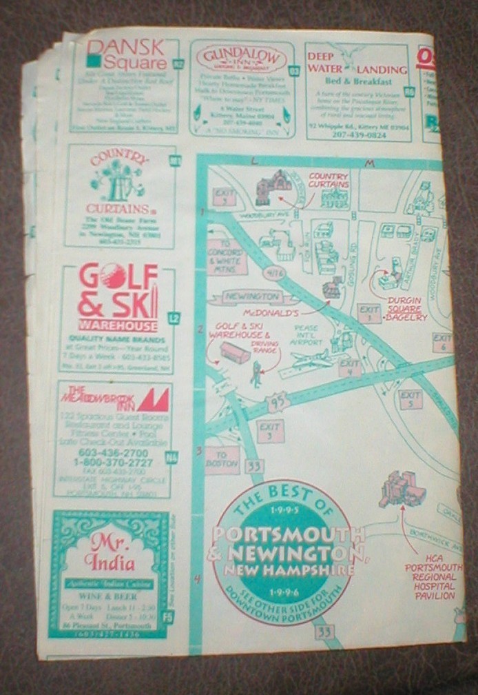 VINTAGE NEW HAMPSHIRE MAP AND LOST RIVER TRAVEL BROCHURES SOLD AS IS