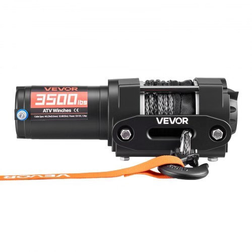 3500 lbs Electric Winch, 12V DC ATV/UTV Winch with ?&brvbar;0.21 in x 32.8 ft Sy