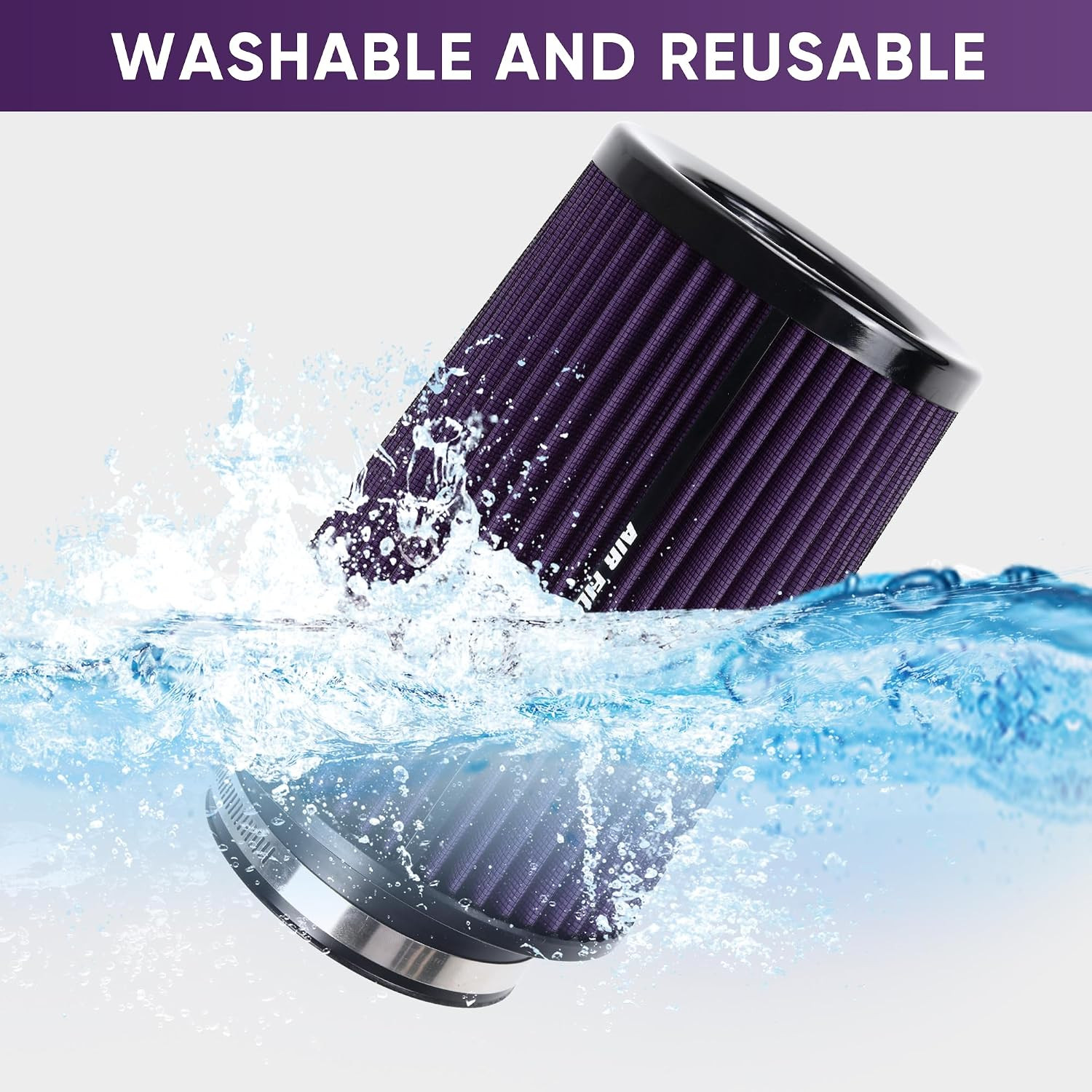 3 3.5 4 Inch Cold Air Intake Filter 76Mm 89Mm 101Mm High Performance Washable 3