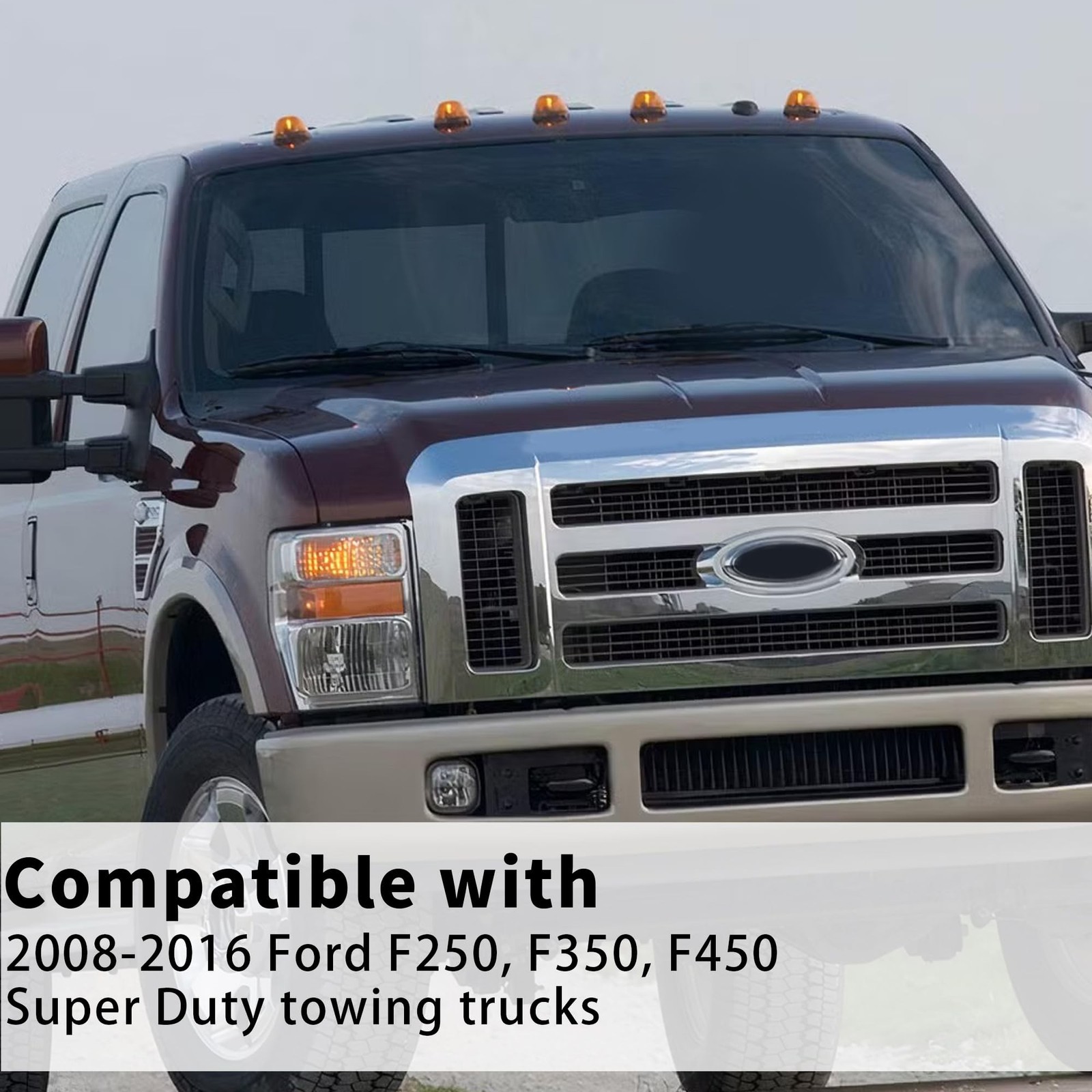 Mirror Caps Cover Compatible with 2008-2016 Ford F250 F350 F450 Side Mirror C…