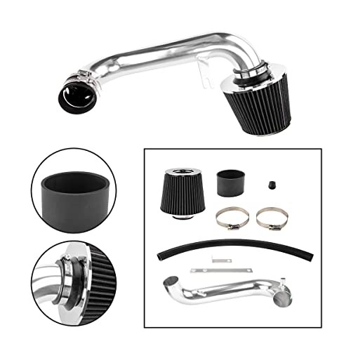 Air Intake Kit, 2.5″ Cold Air Intake System Kits w/Filter Aluminum Replacement