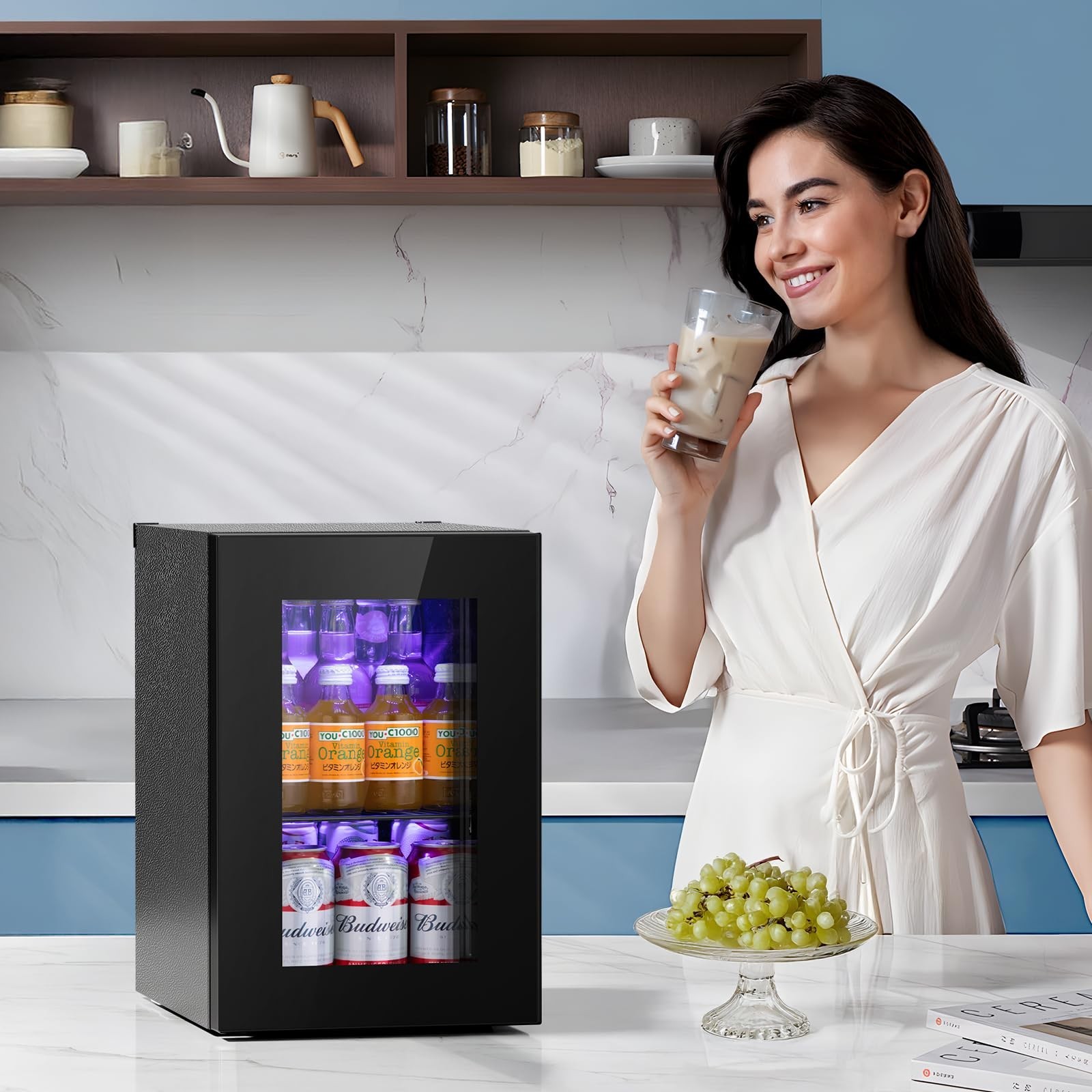 Antarctic Star 18L Beverage Refrigerator Cooler 24Can, Mini Fridge with Quiet…