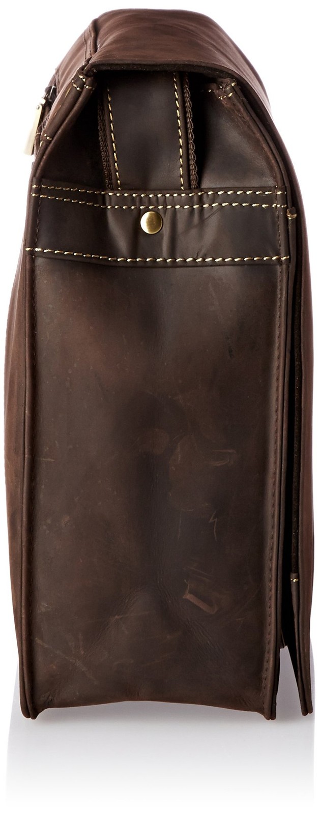 Visconti Visconti Leather Distressed Messenger Bag Harvard Collection, Mocha,…