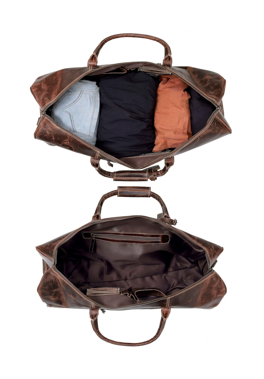 Leather 24 Inch Duffle Bag for Men and Women Large Carry On Luggage Weekender…