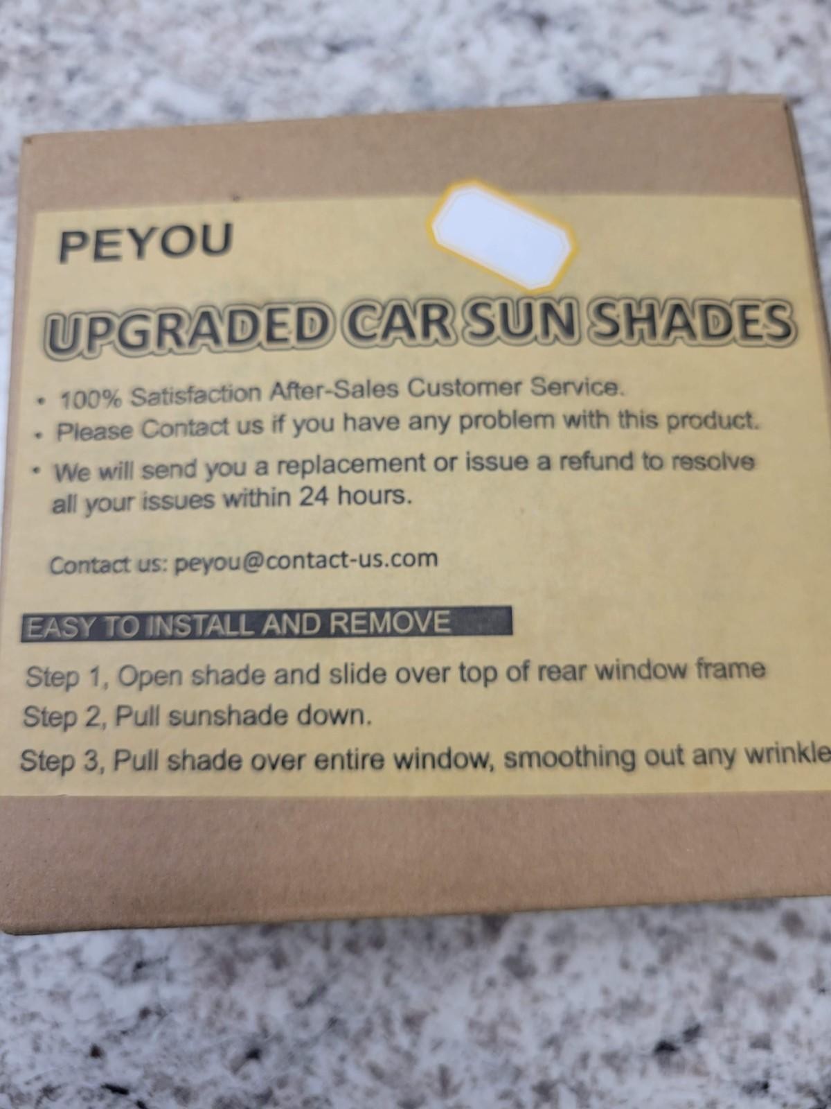 PEYOU 2PCS Car Sun Shades UV Protection Car Window Shades New