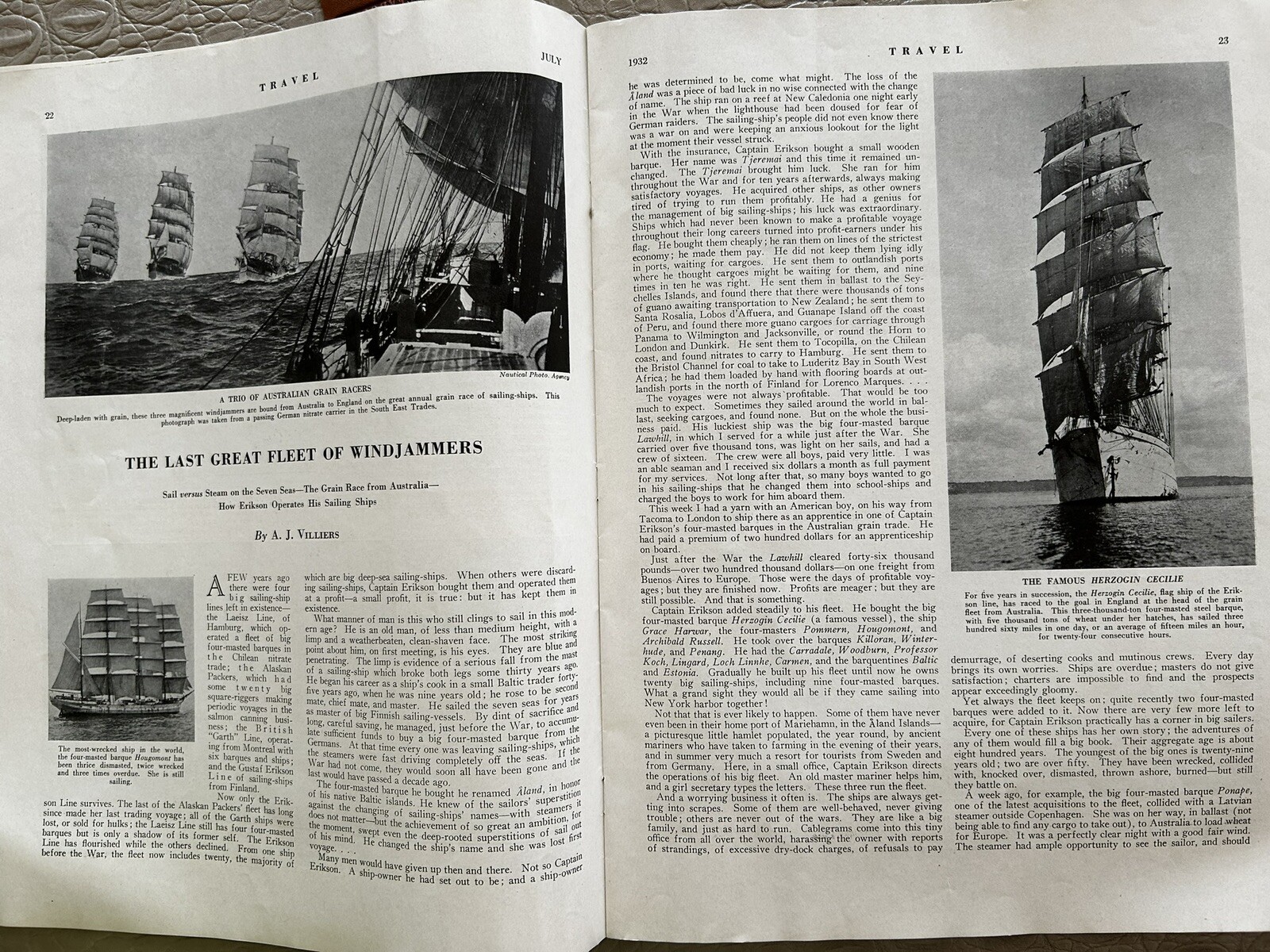 1932 July TRAVEL MAGAZINE Trails In Minnesota Soviet Cathedral Goethe Windjammer