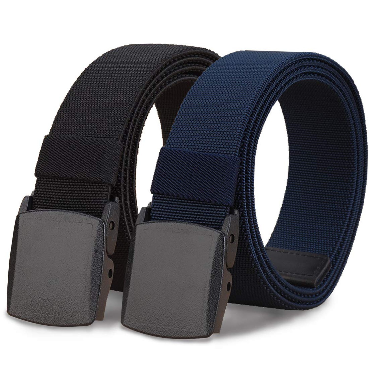 WYuZe Nylon Elastic Stretch Belt, Non-Metal Nickel-Free 1.5″ Outdoor Casual W…