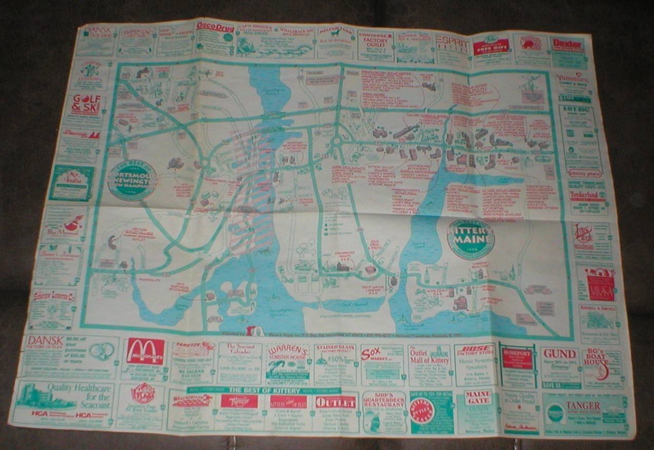 VINTAGE NEW HAMPSHIRE MAP AND LOST RIVER TRAVEL BROCHURES SOLD AS IS