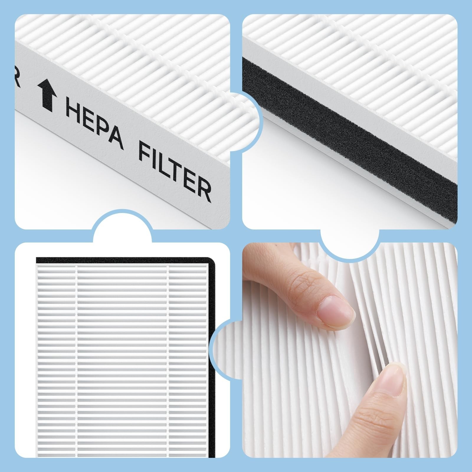 4 Pack FV10VE1 Air Filter Replacement Compatible with Panasonic Energy Recove…