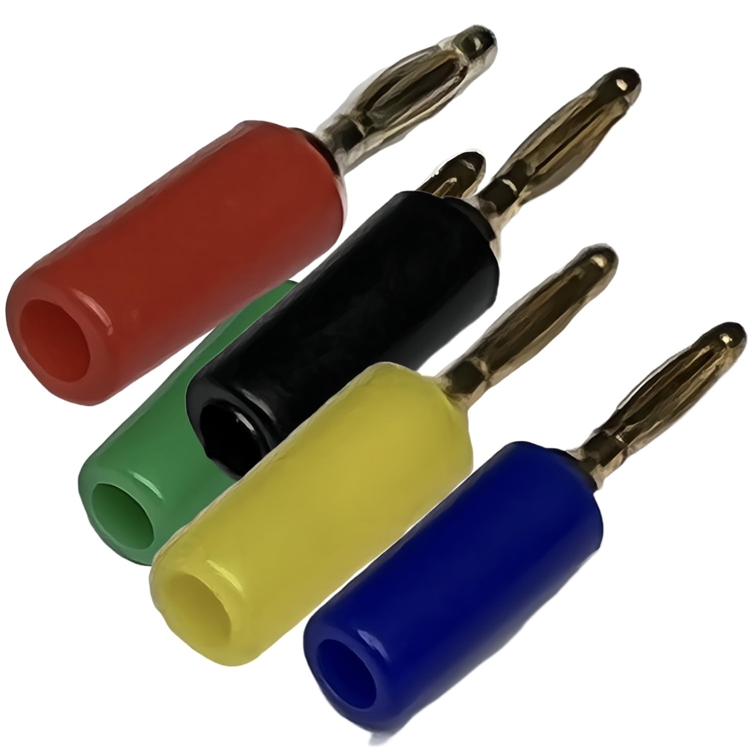 CESS 5-Colors 2mm Mini Banana Male Plug Jack Cable Connector (10 Pack)