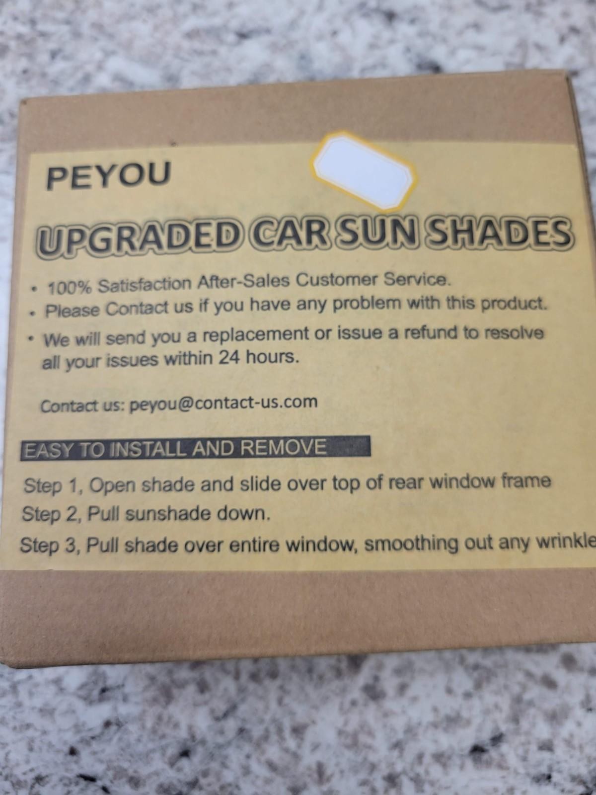 PEYOU 2PCS Car Sun Shades UV Protection Car Window Shades New