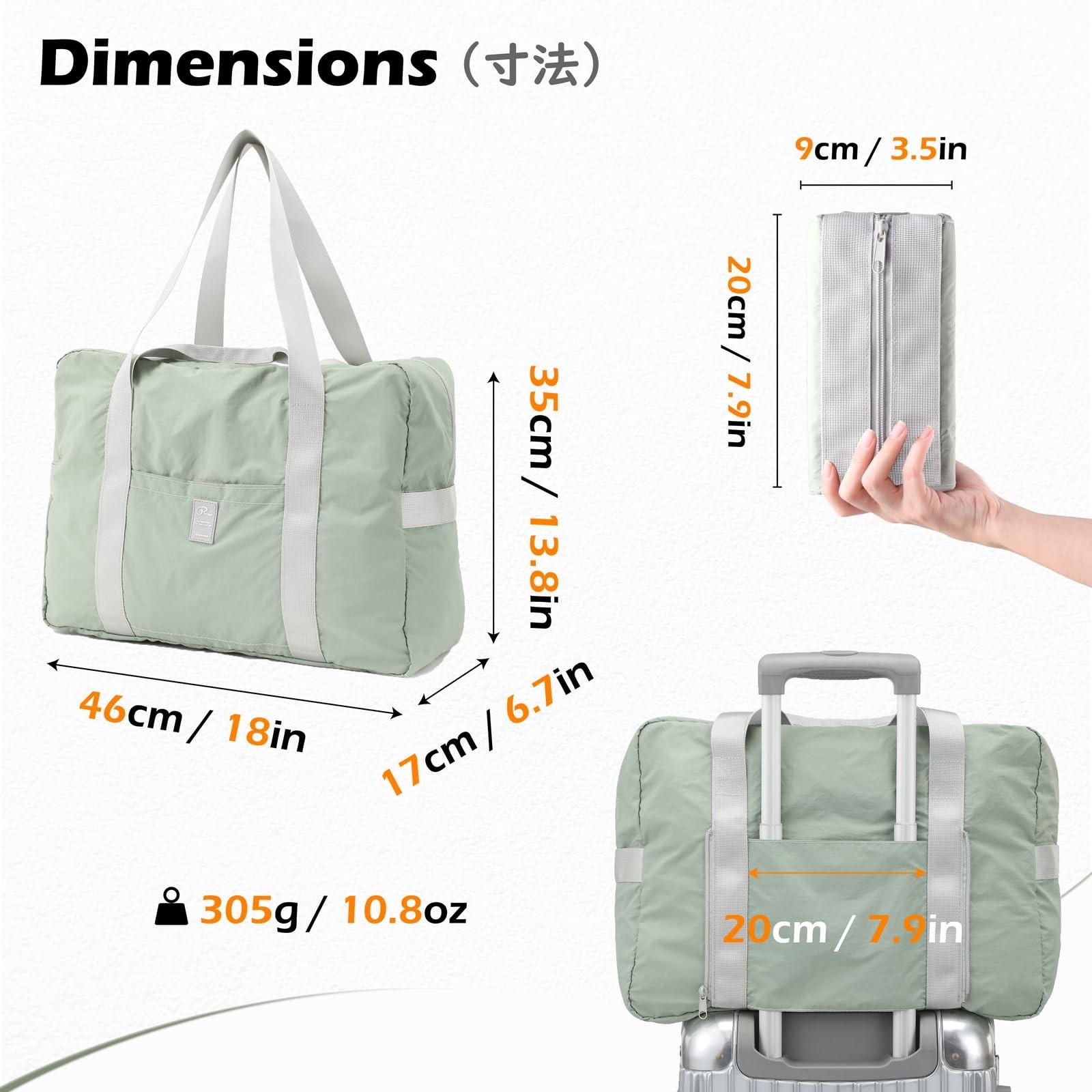 TRIWONDER Travel Duffel Sport Bag Waterproof Weekender Carry On Tote Hospital…