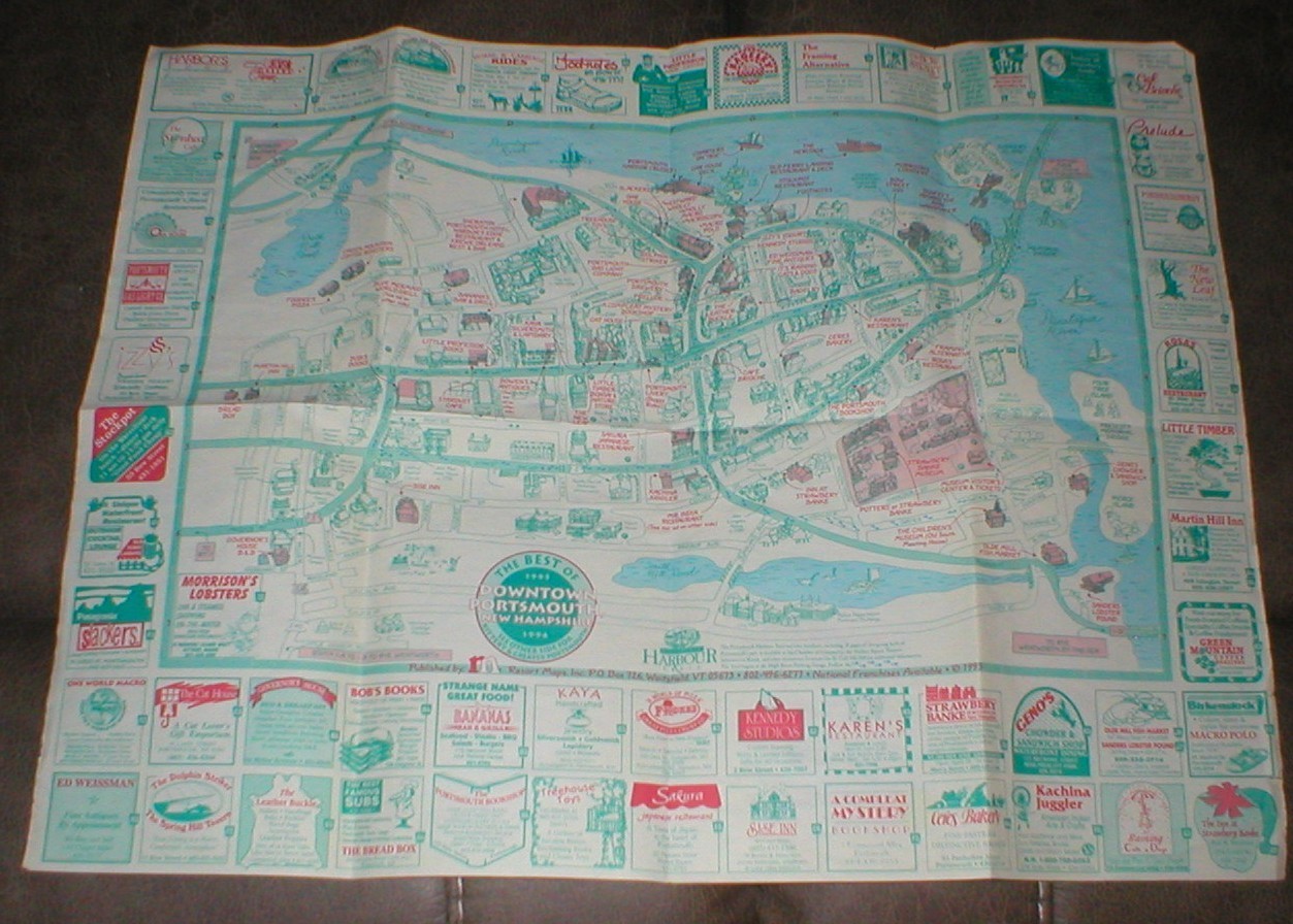 VINTAGE NEW HAMPSHIRE MAP AND LOST RIVER TRAVEL BROCHURES SOLD AS IS