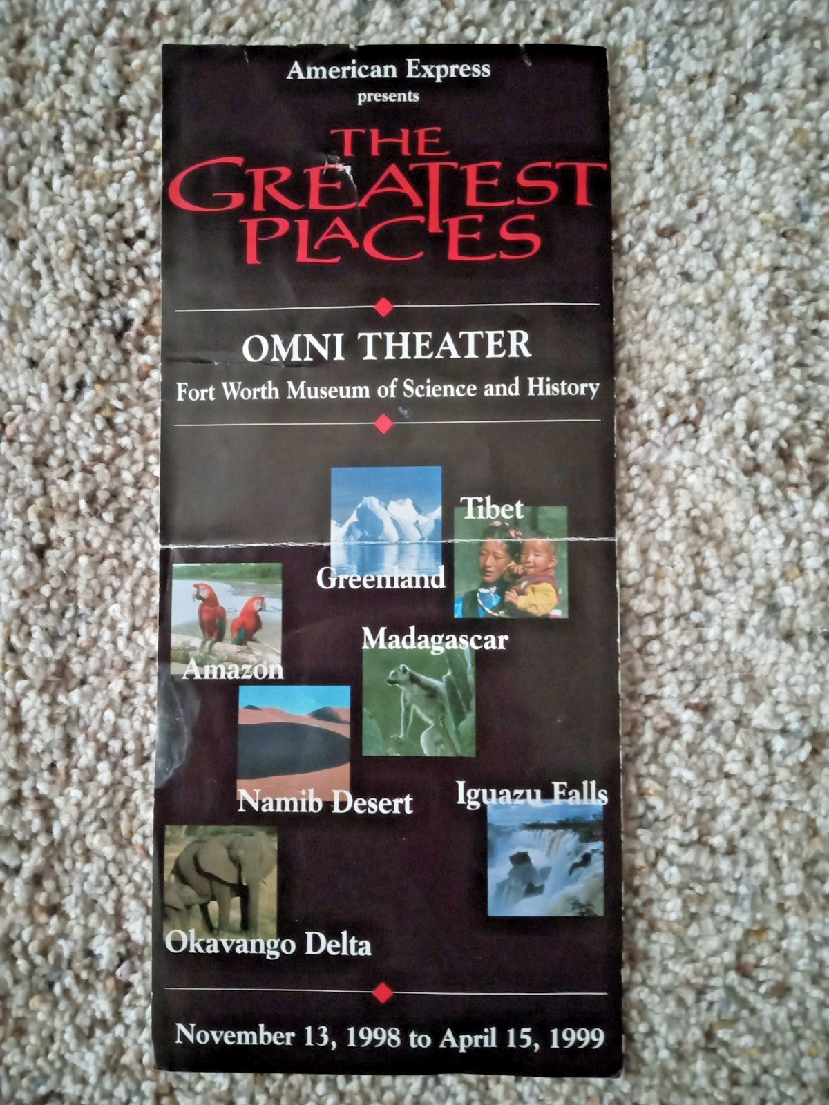 Omni Theater 1998 The Greatest Places Fort Worth Texas Brochure Museum Science