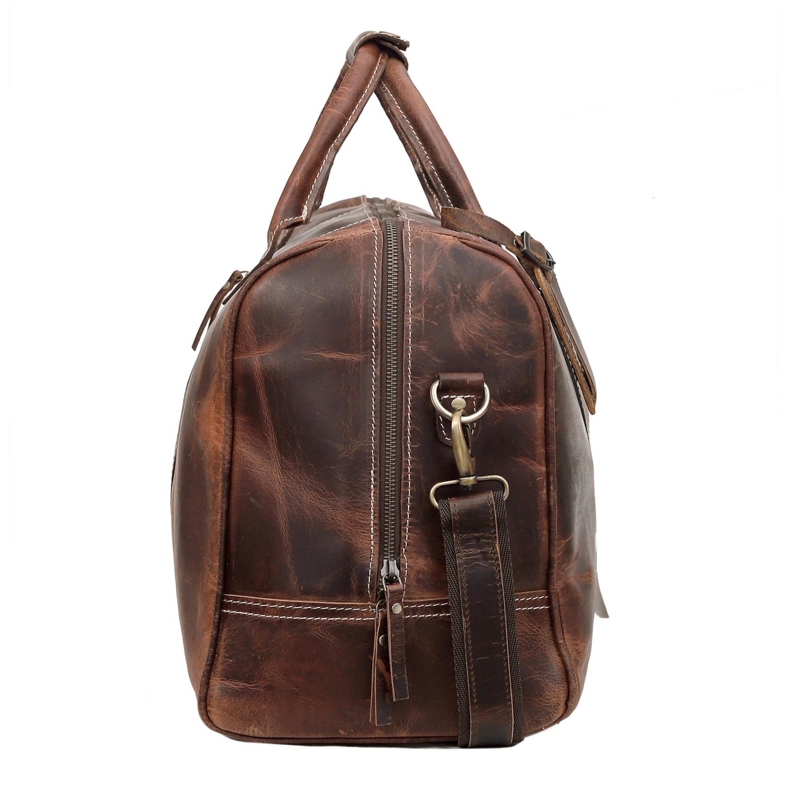 Leather 24 Inch Duffle Bag for Men and Women Large Carry On Luggage Weekender…