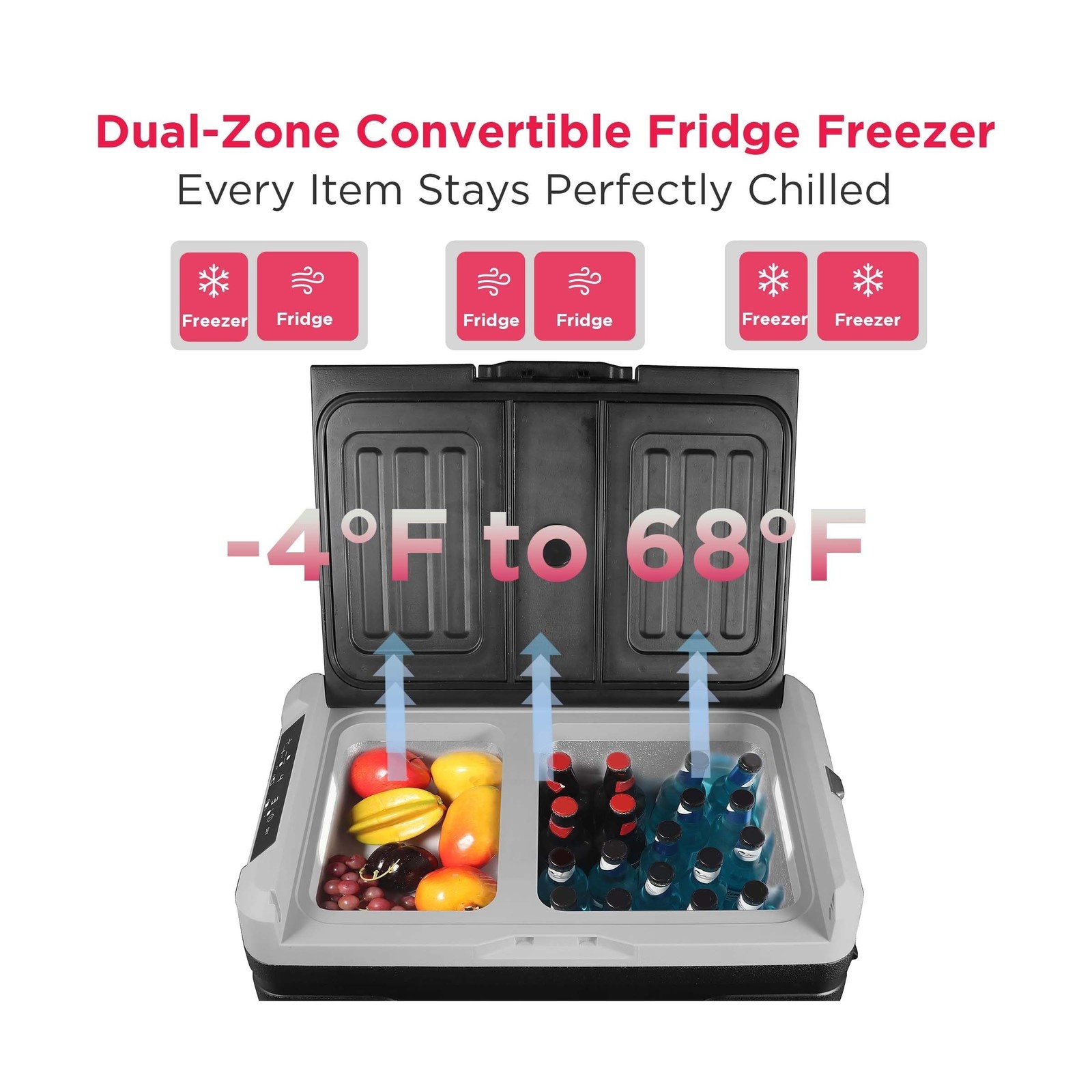 Frigidaire, 51 Qt. Portable Convertible Electric Refrigerator/Freezer Trolley…