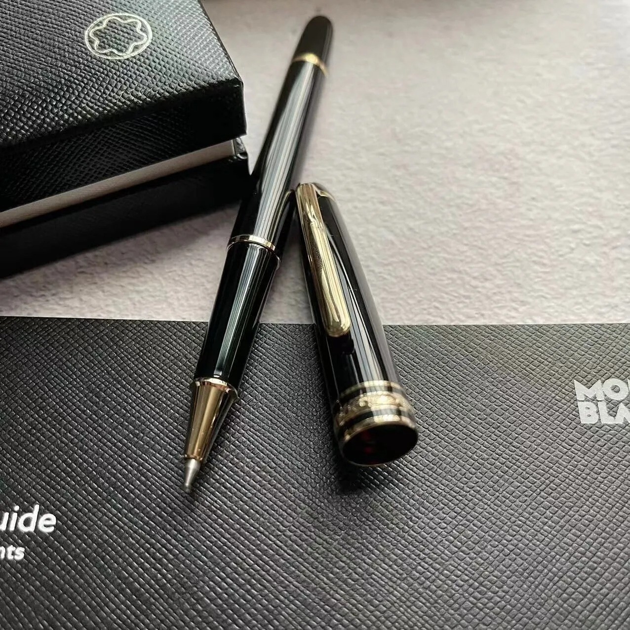 NEW Montblanc Gold Finish Meisterstuck Classique Luxury Rollerball Pen 163P