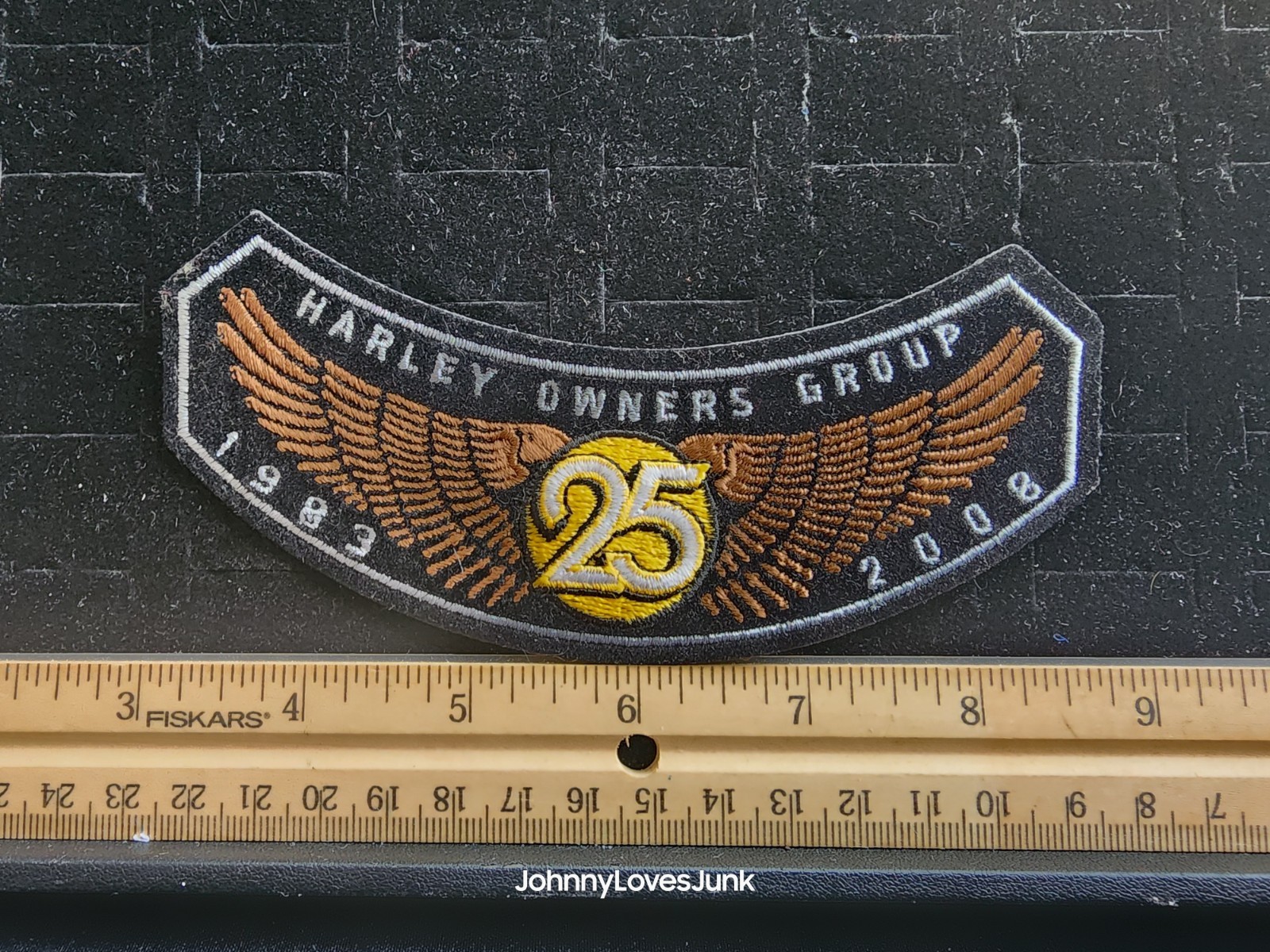Harley-Davidson Owners Group 25 Yr Rocker Patch New Embroidered Vest/Jacket