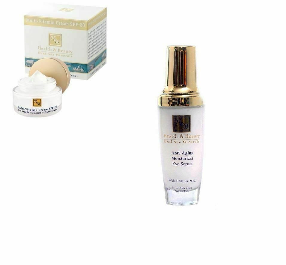 H&B Anti-Aging Moisturizer Serum Eye Gel 50ml & Multi-Vitamin Cream Spf-20 50ml