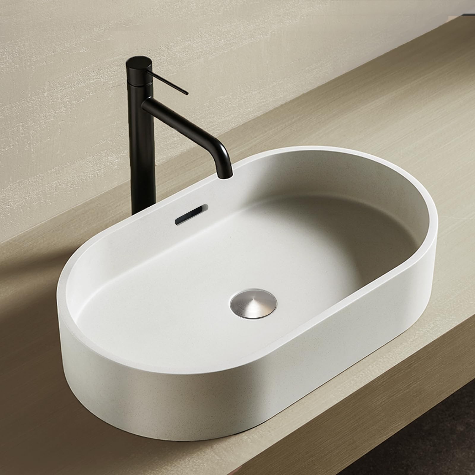 Bathroom Sink Drain with Strainer Basket and Pop-Up Drain Stopper Set (Brushe…