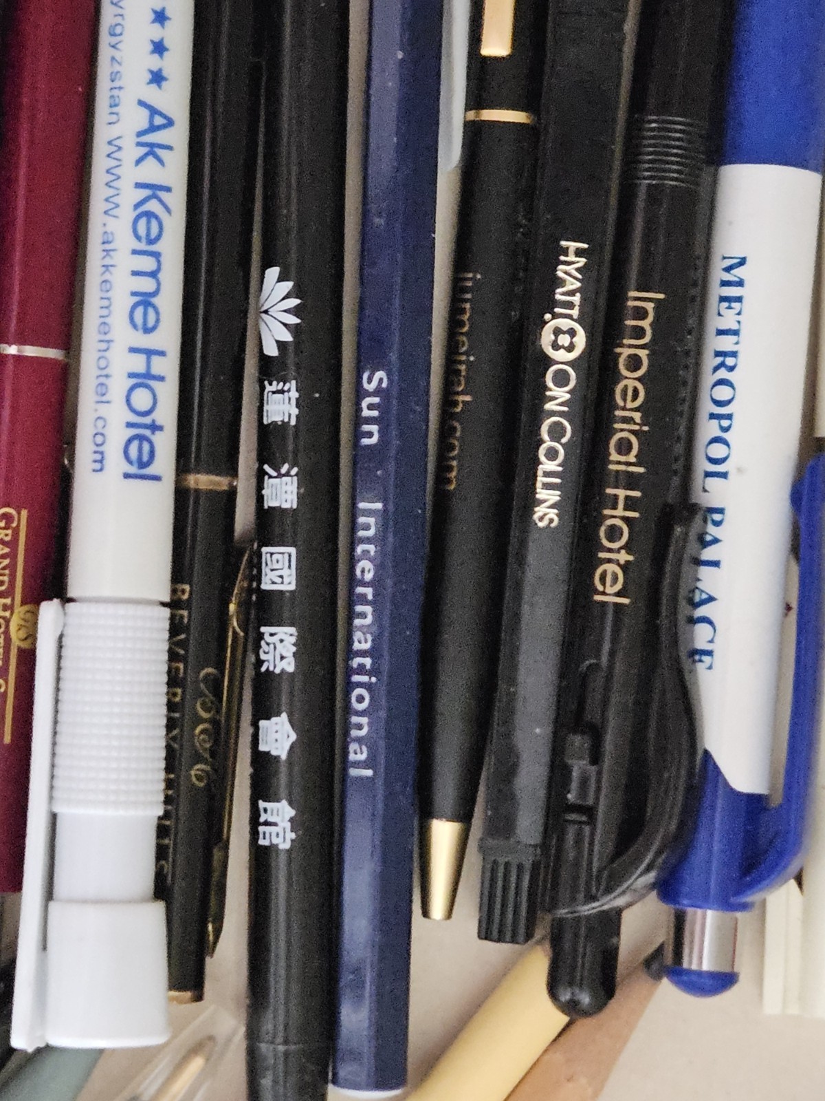 Lot Dozens Hotel Pens/ Pencils. Memories From Around The World. Exotic Locations