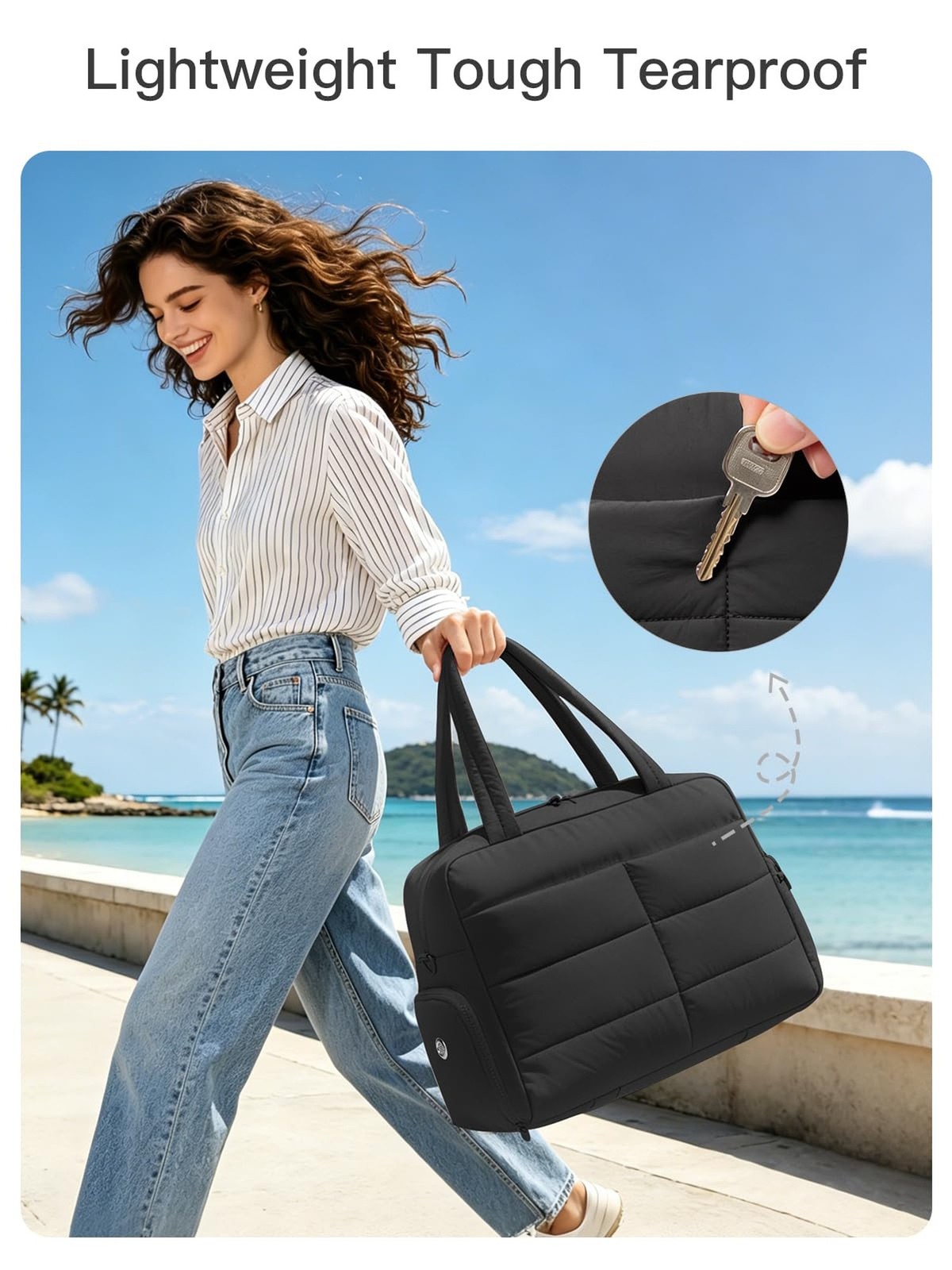Gitus Carry On Duffle Gym Bag for Women Puffer Weekender Overnight Duffel Bag…