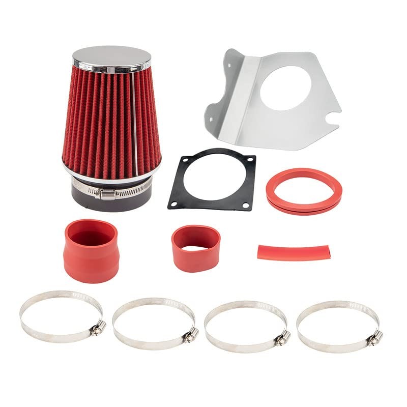 Air Intake Kit, 3″ & 3.5″ Cold Air Intake System Kits + Filter Aluminum