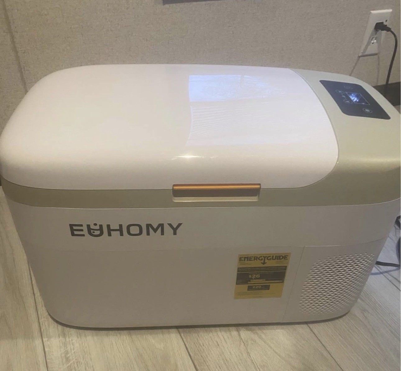 Euhomy Portable Refrigerator Freezer with Digital Display Travel Cooler
