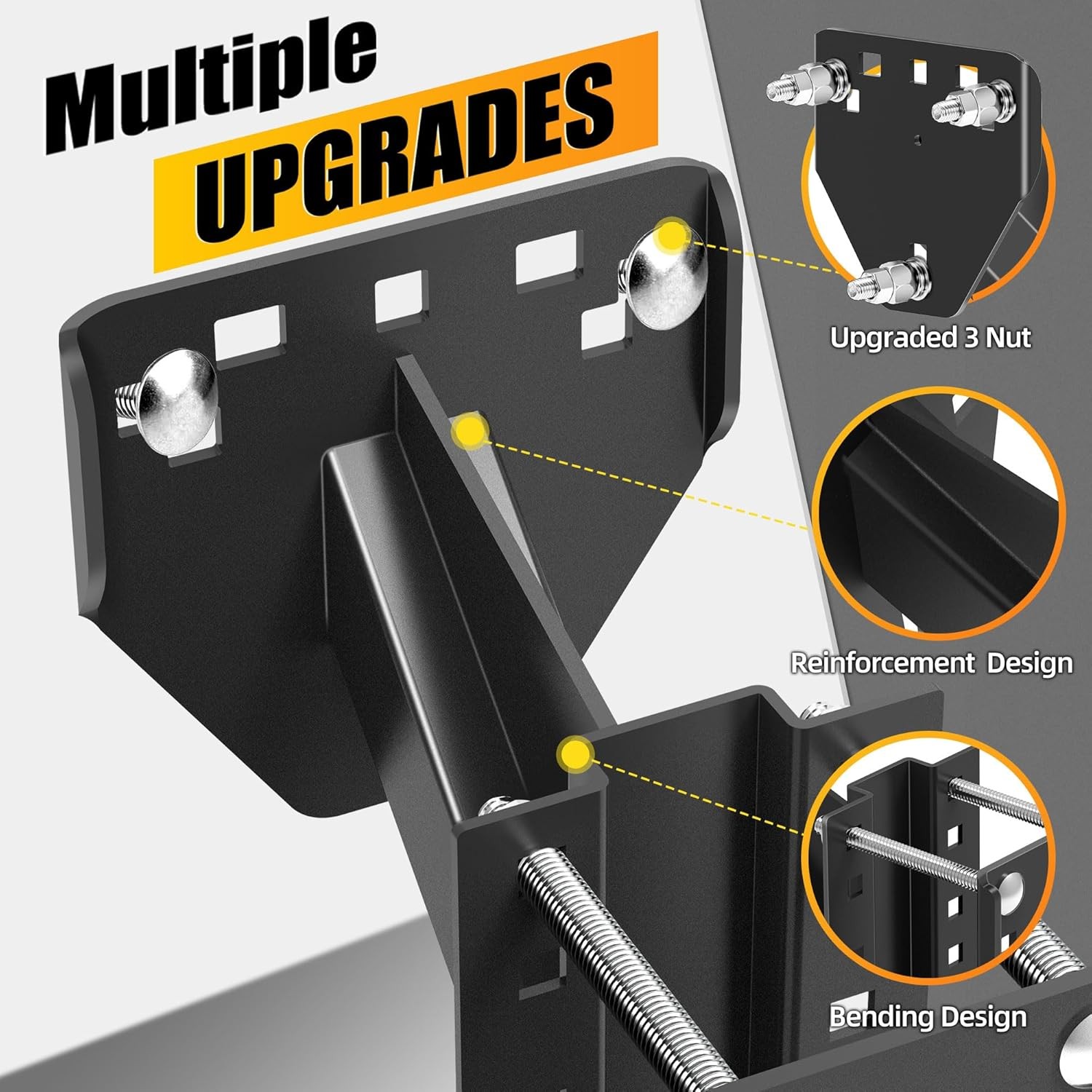 JEACENT Spare Tire Mount for Utility Trailer Accessories,3-Nut Design Spare Tire