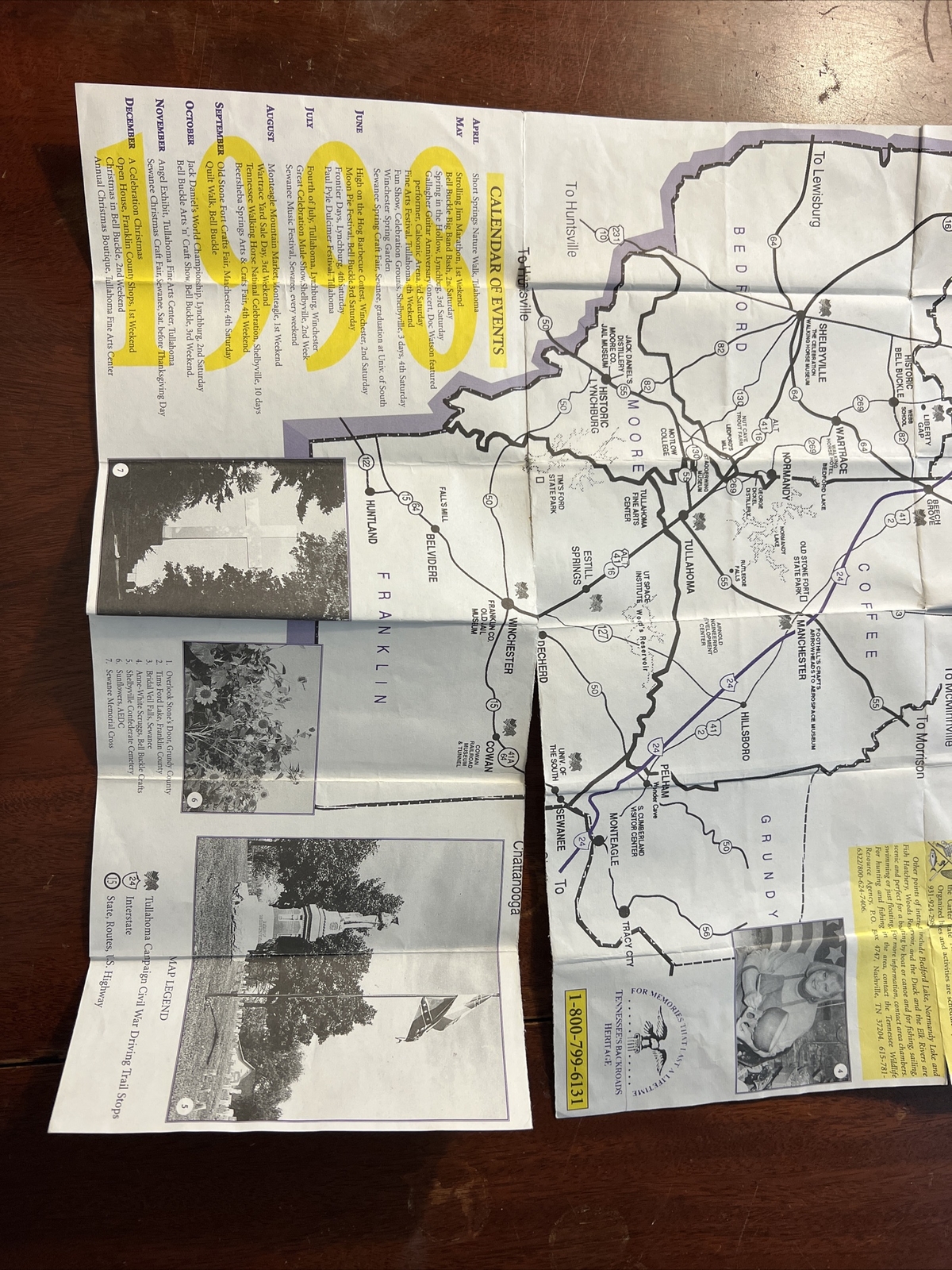 Vintage Tennessee Back Roads Heritage Maps Southern Hospitality, Listings