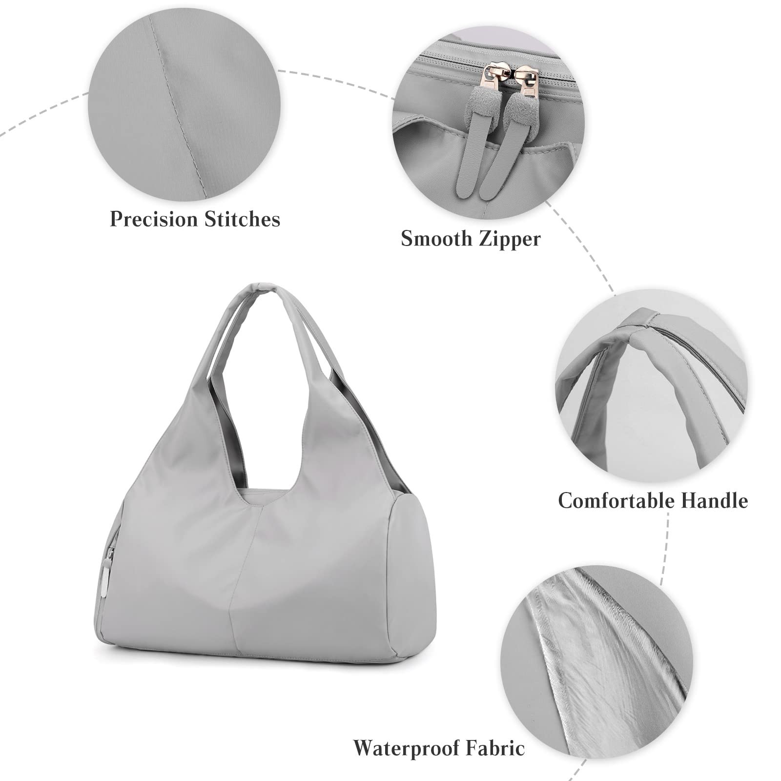 PORRASSO Sport Duffel Bag Women Travel Bag Large Carry on Bag Gym Tote Bag Ho…