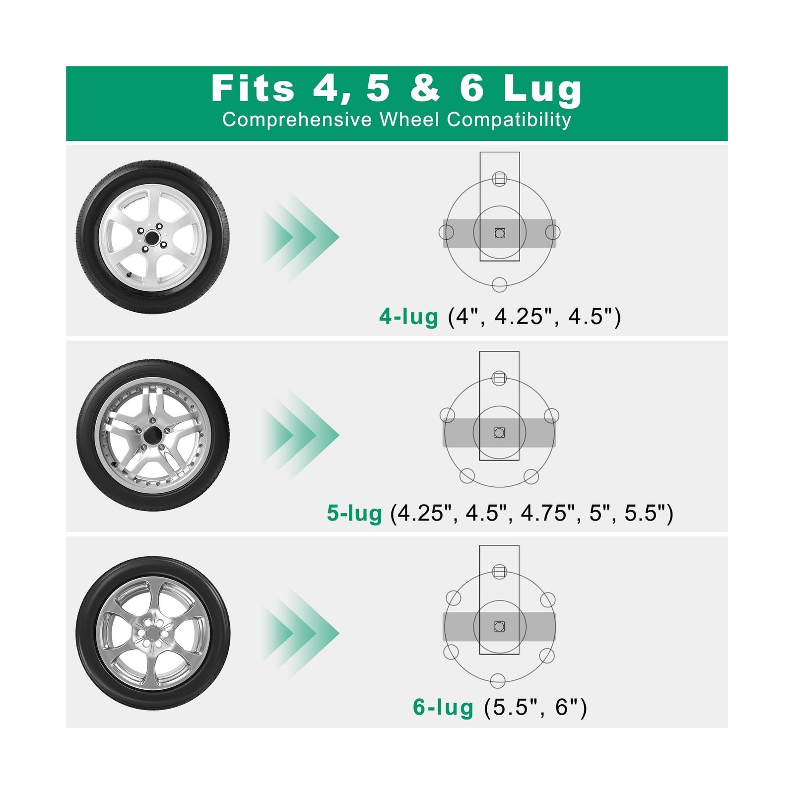 SELEWARE Spare Tire Carrier, 160LBS Heavy Duty Bolt-On Trailer Spare Tire Mou…