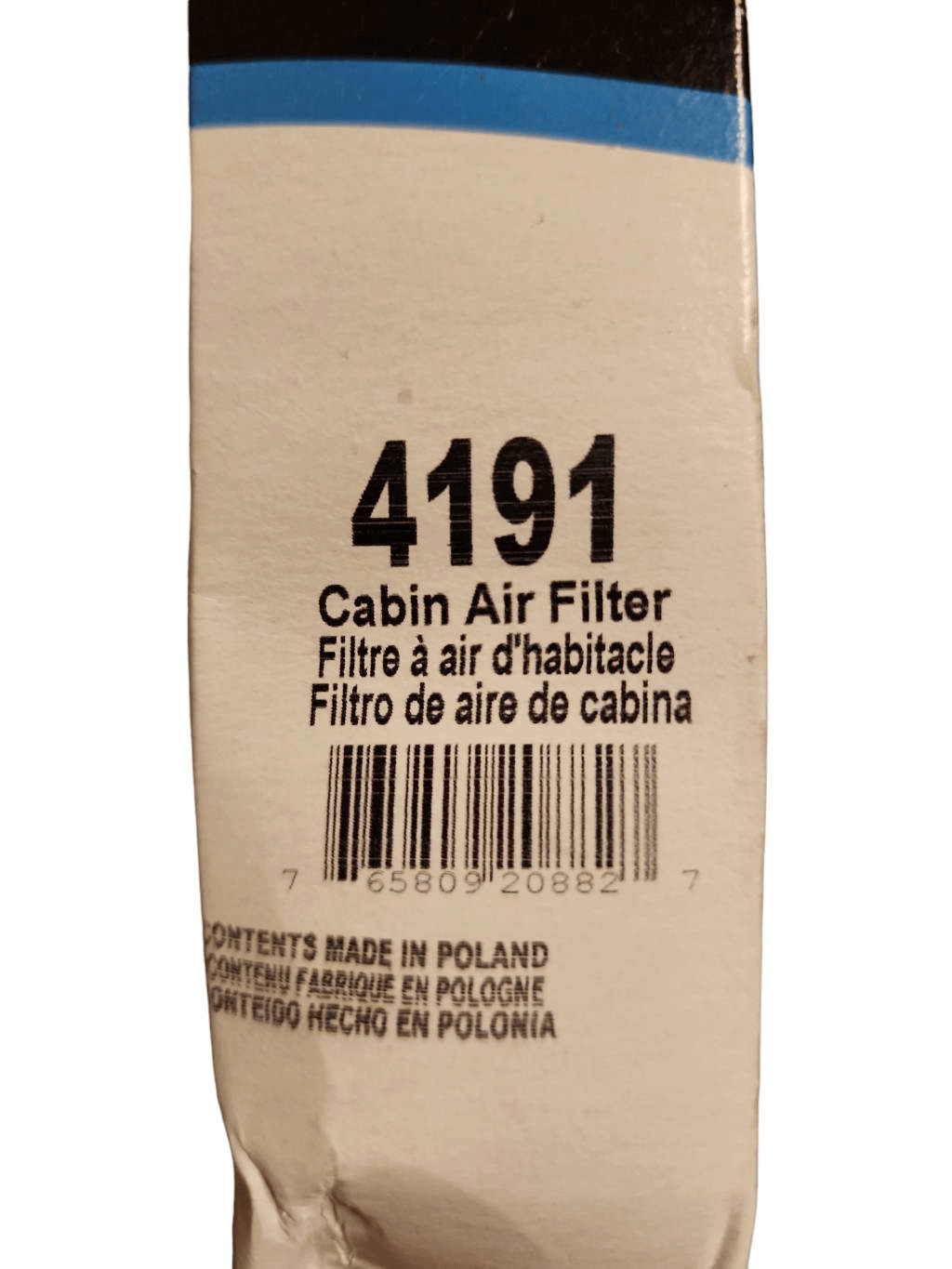 Envirosheild napa cabin air filter 4191