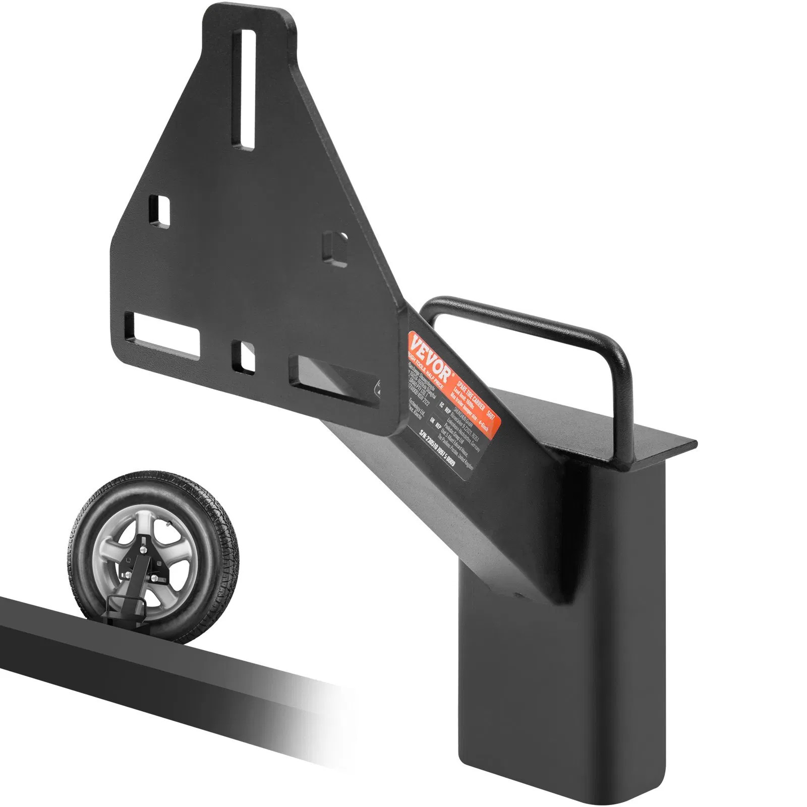 Spare Tire Carrier, Trailer Spare Tire Mount, 160 lbs Capacity, Utility Trailer