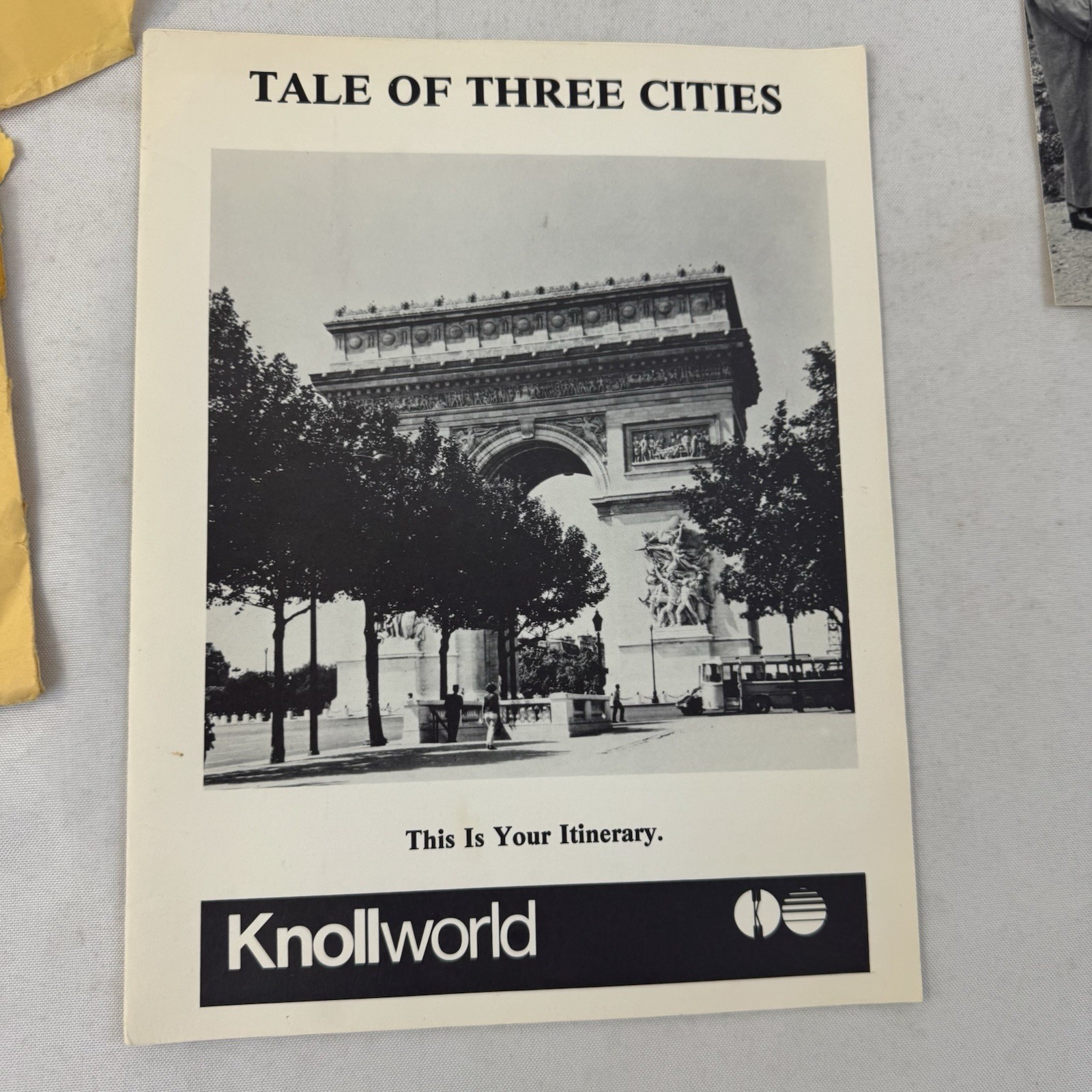 1979 Knollworld “Tale of Three Cities” Winners Travel Kit Paris Vienna Brochures