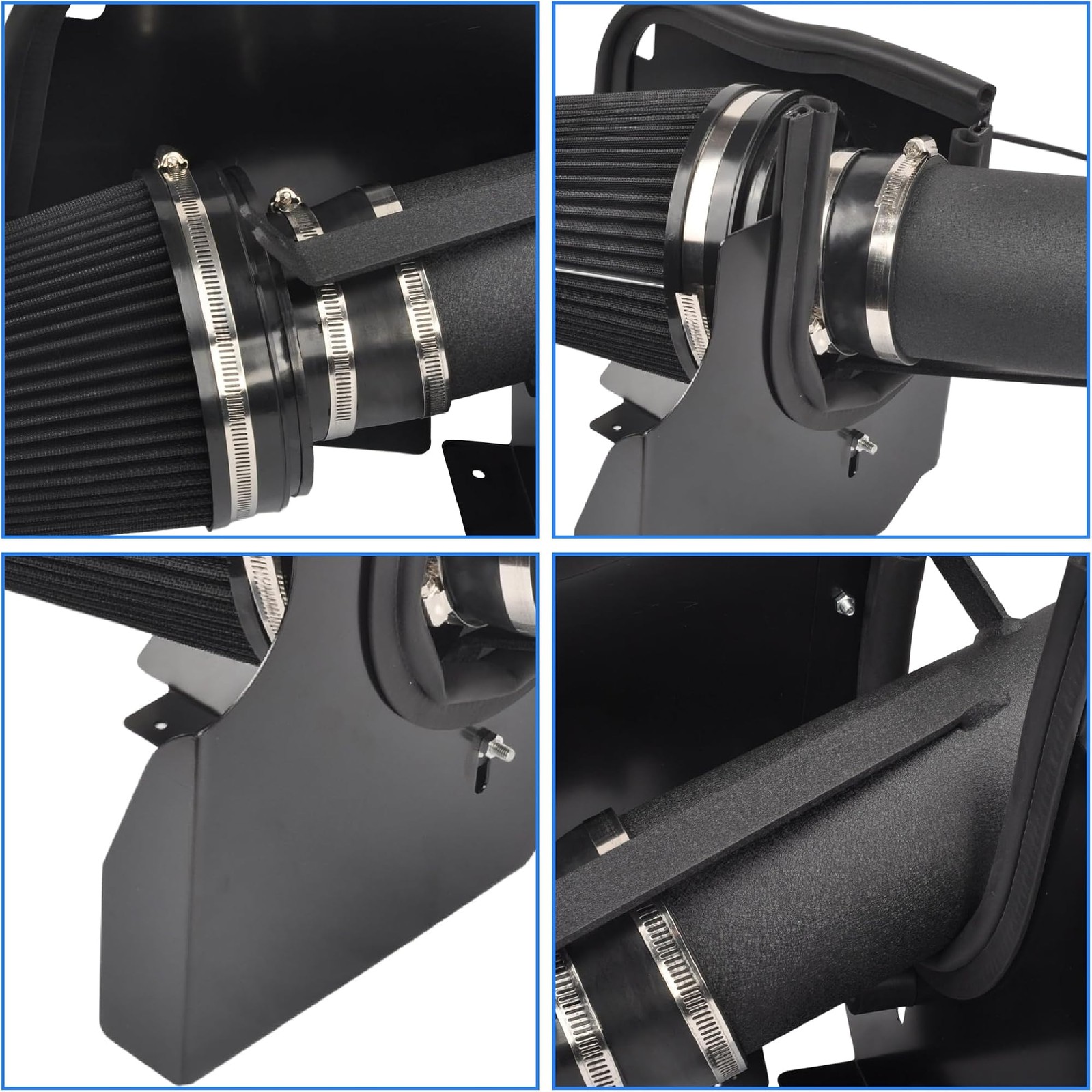 4″ Cold Air Intake System + Heat Shield Compatible with 1999-2006 GMC/Chevy V…