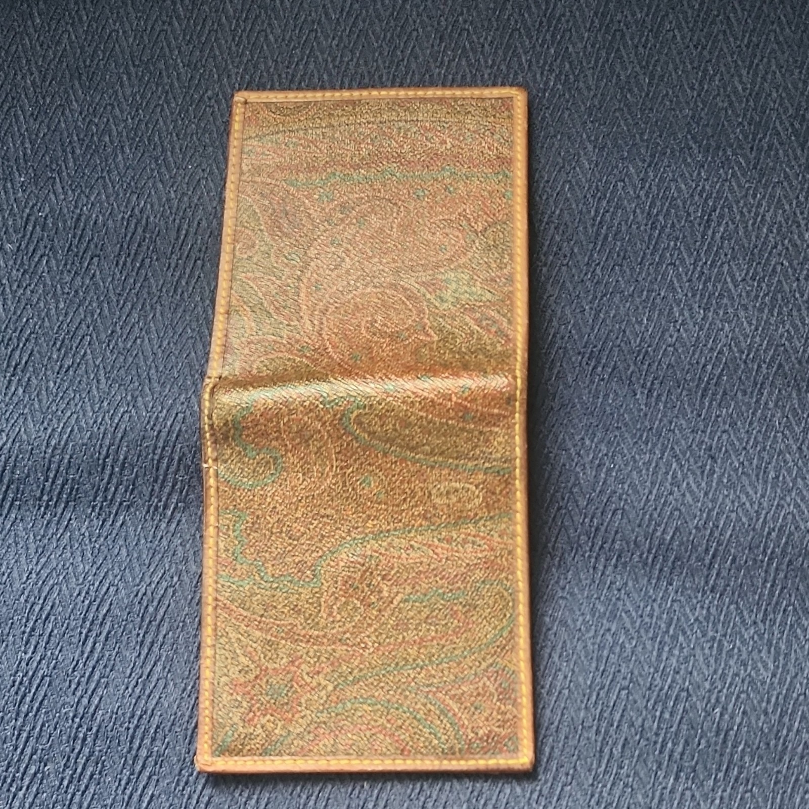 ETRO Brown Paisley Women’s Cylinder Satchel Top Handle Bag with 2 Wallet
