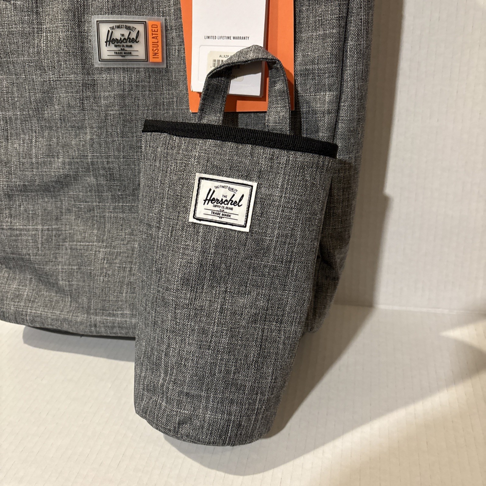 Herschel Supply Co. Alexander Zip Small Heathered Gray Cooler Bag NEW
