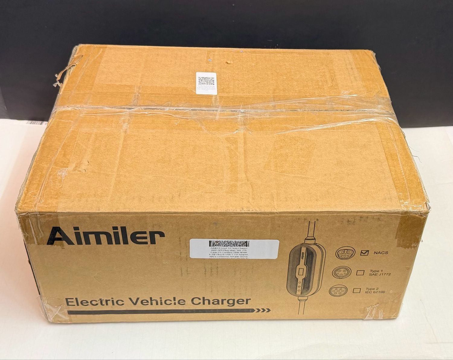 Tesla EV Charger Level 1-2 Portable 16A with 25FT Cable NACS Plug Electric Car