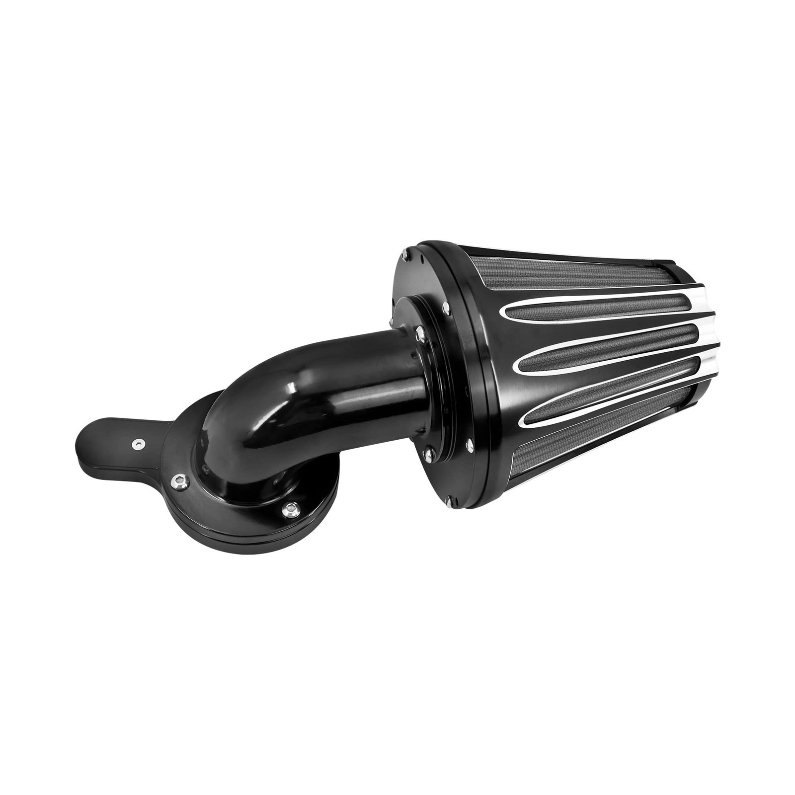 Sucker Air Intake Cleaner Kit Air Filter Fit for Harley (Black Housing Grey E…
