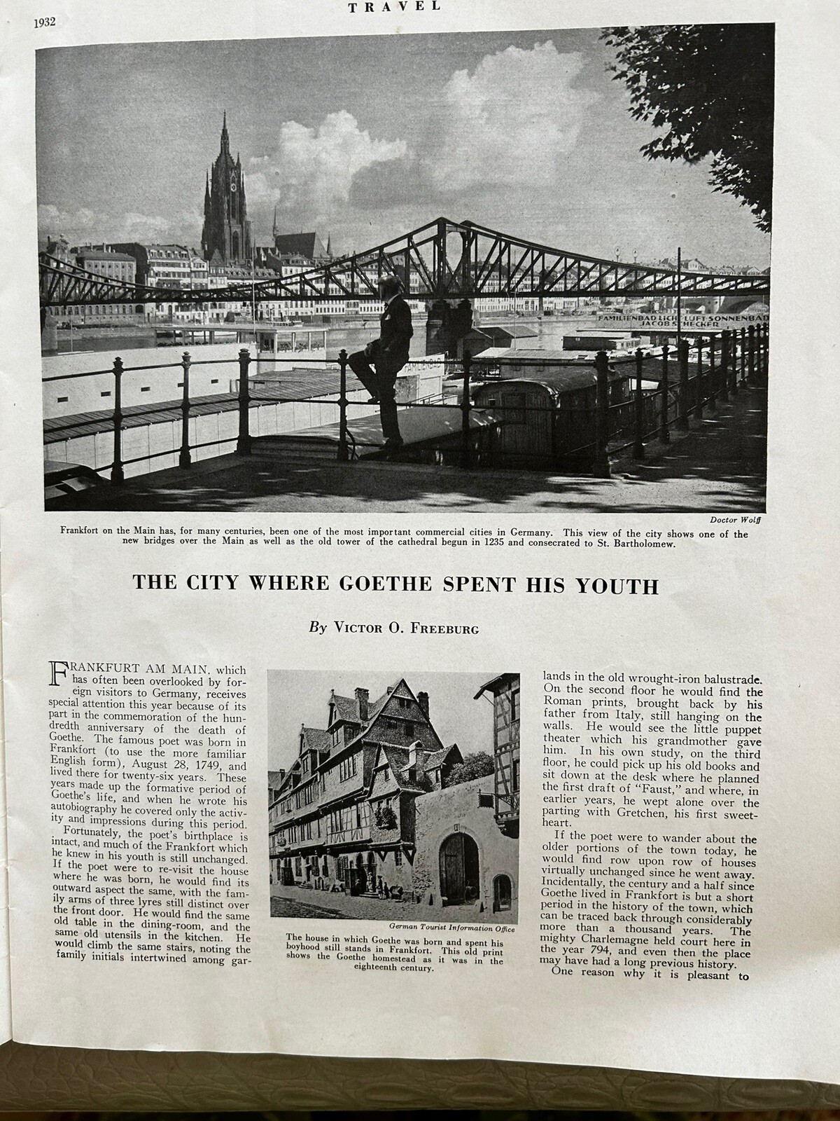 1932 July TRAVEL MAGAZINE Trails In Minnesota Soviet Cathedral Goethe Windjammer