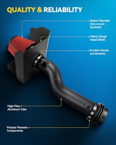 High Performance Aluminum Cold Air Intake 2016-2023 Toyota Tacoma 3.5L Red