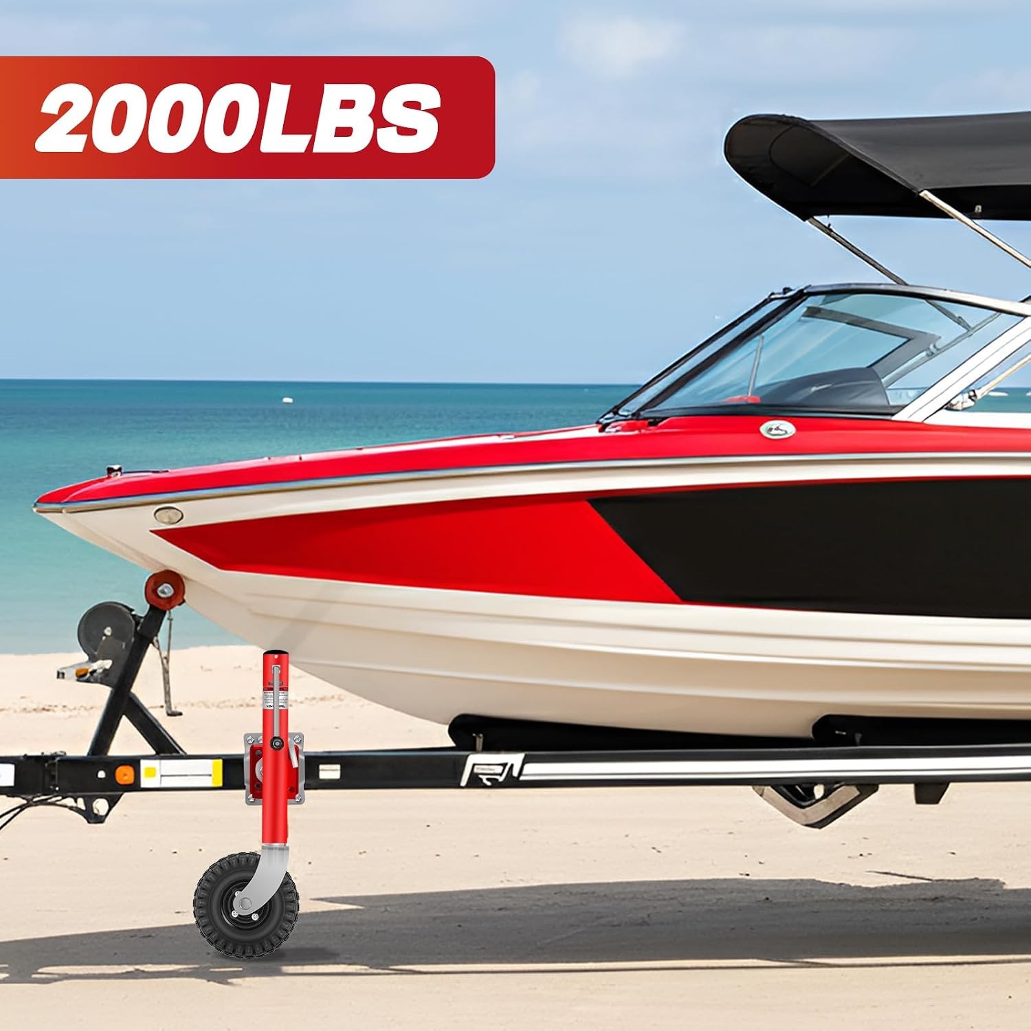Beach Boat Trailer Jack for 10″ Wheel Heavy Duty for 2000 lbs Capacity – 10.2″ L