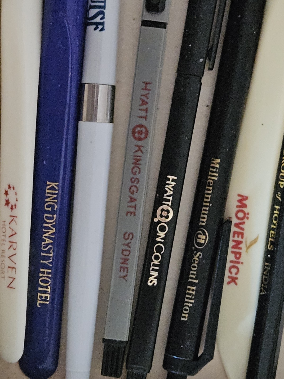 Lot Dozens Hotel Pens/ Pencils. Memories From Around The World. Exotic Locations