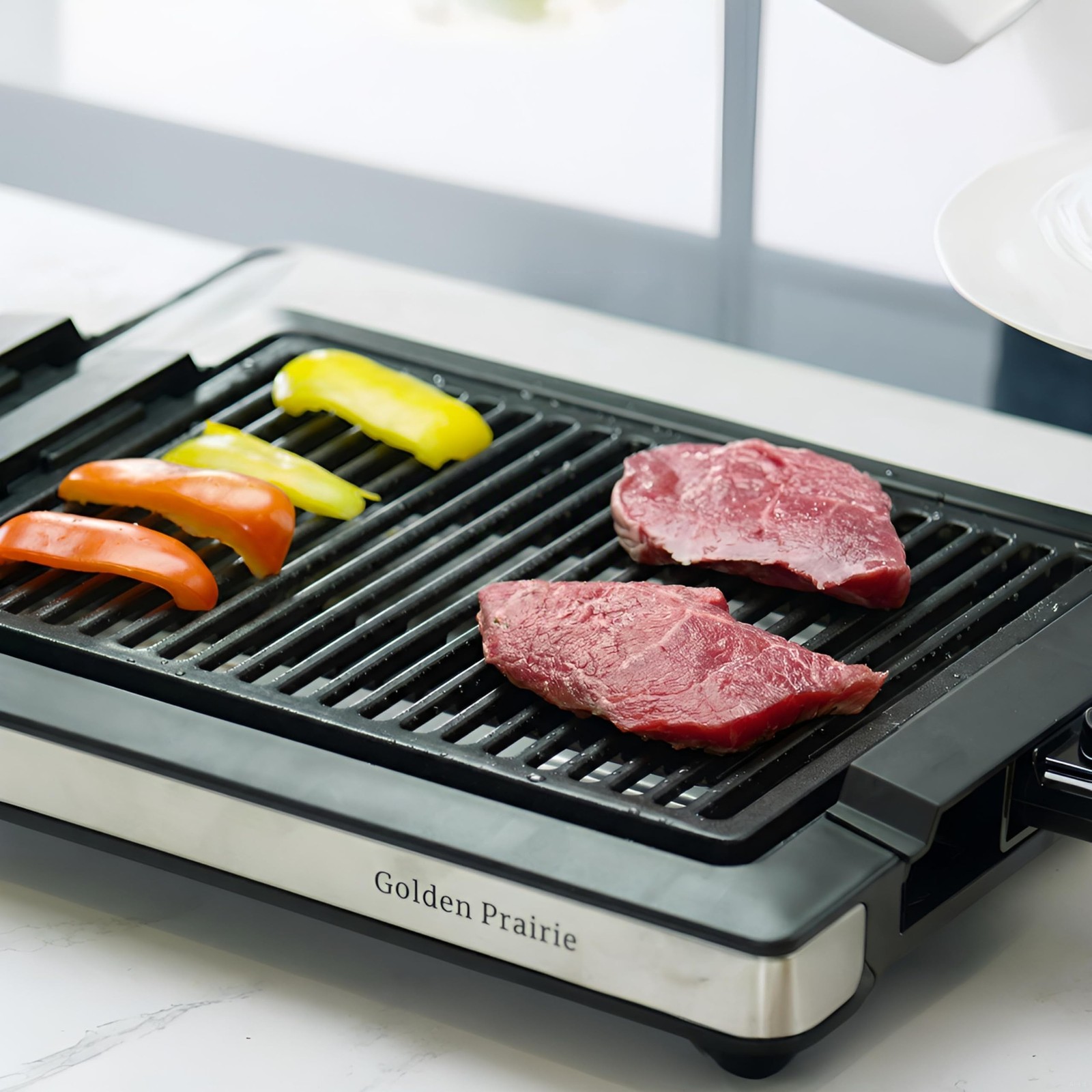 Indoor Grills Electric Smokeless, 1600W BBQ Grill with Water-Filled Drip Tray…