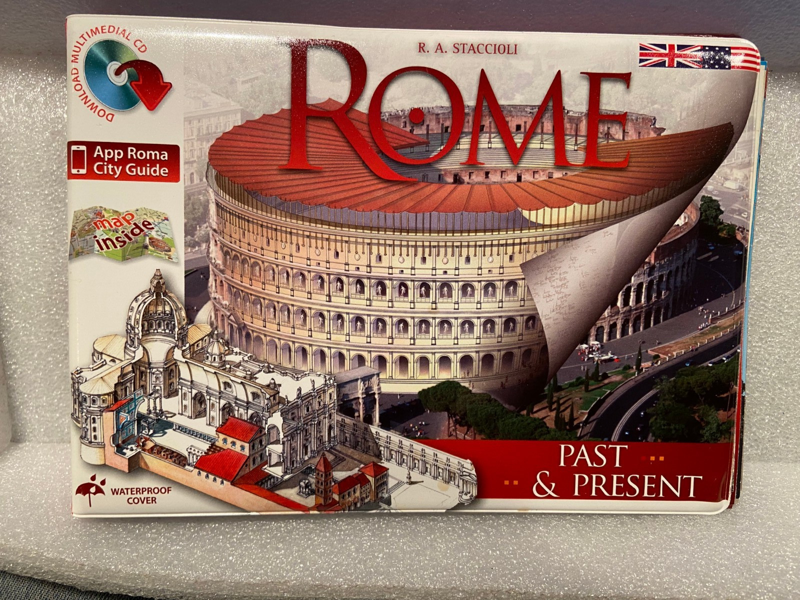 2008 Rome Past & Present Book (R.A. Staccioli) Waterproof Cover Pre-Owned BKSHDS