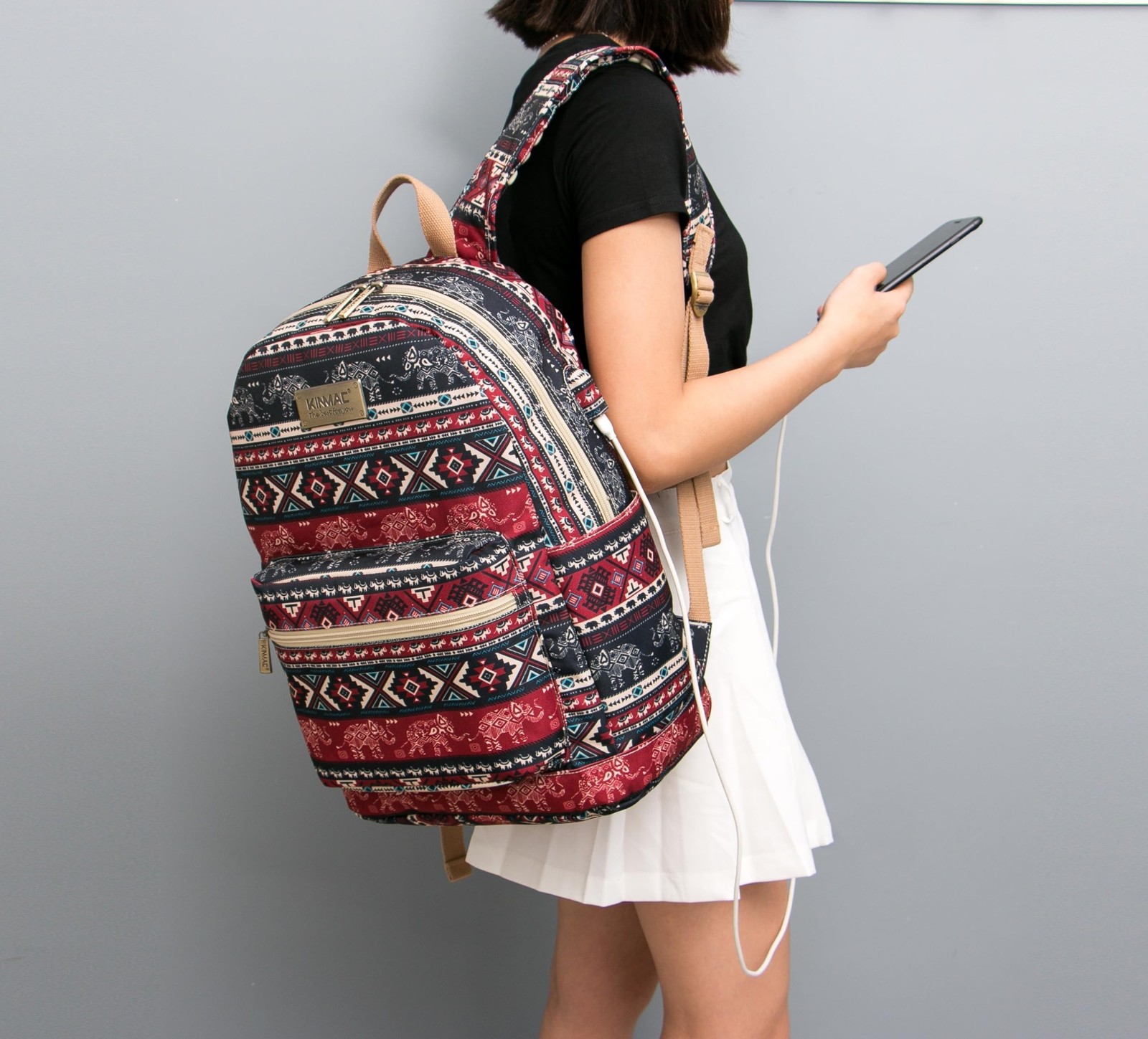 Kinmac Laptop Backpack with Massage Cushion For 15.6 inch Laptop(Elephant)