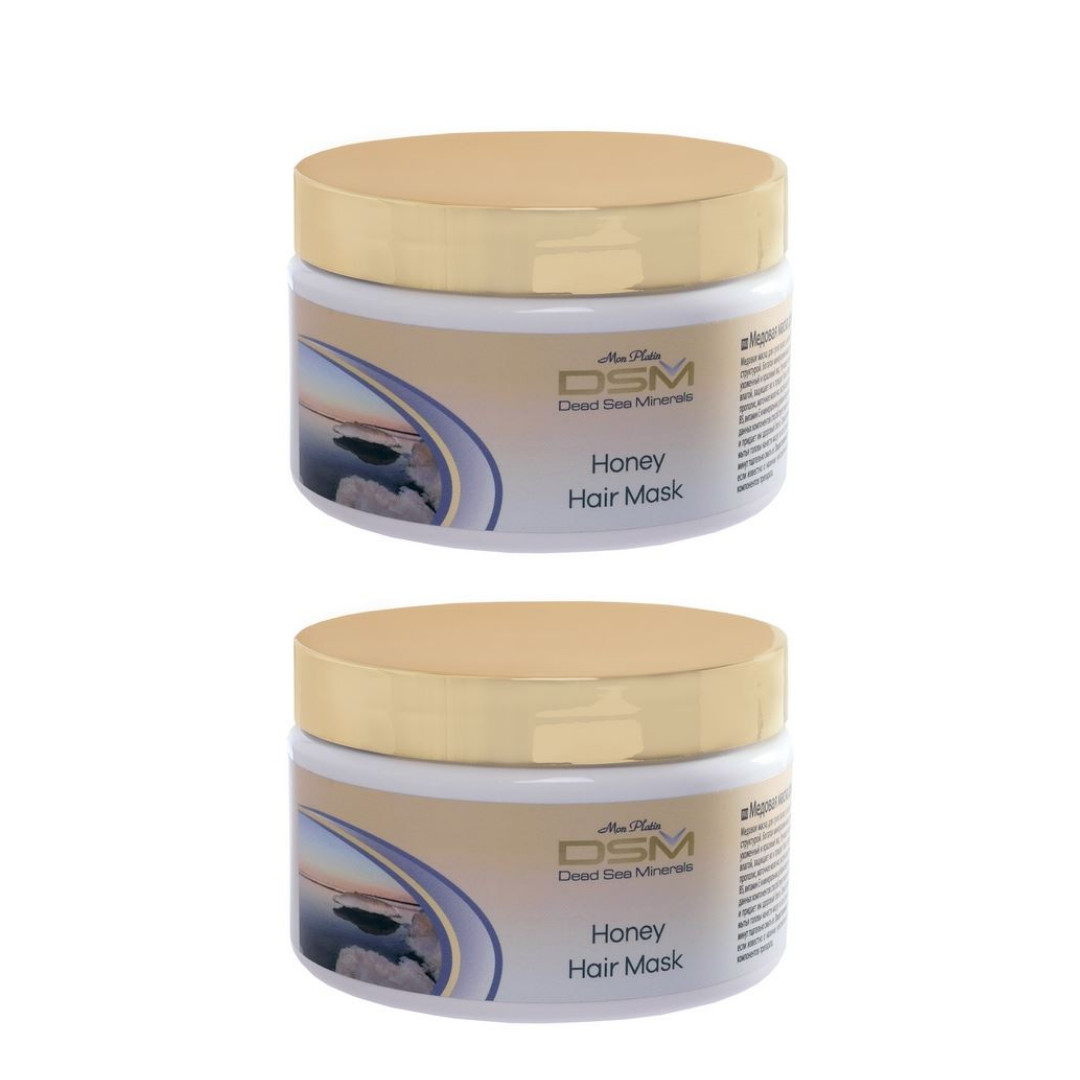 x2 Mon Platin, Dead Sea Minerals, Honey Hair Dry Damaged Hair,8.5fl.oz/250ml